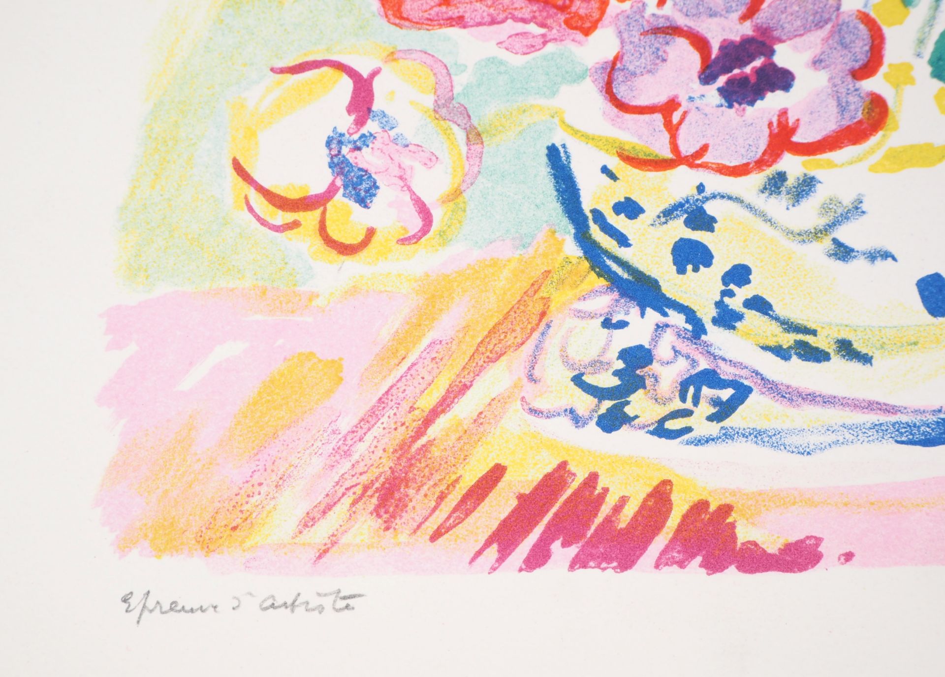 Charles CAMOIN Bouquet coloré, 1946 Original signed lithograph on Vellum [...] - Bild 4 aus 5