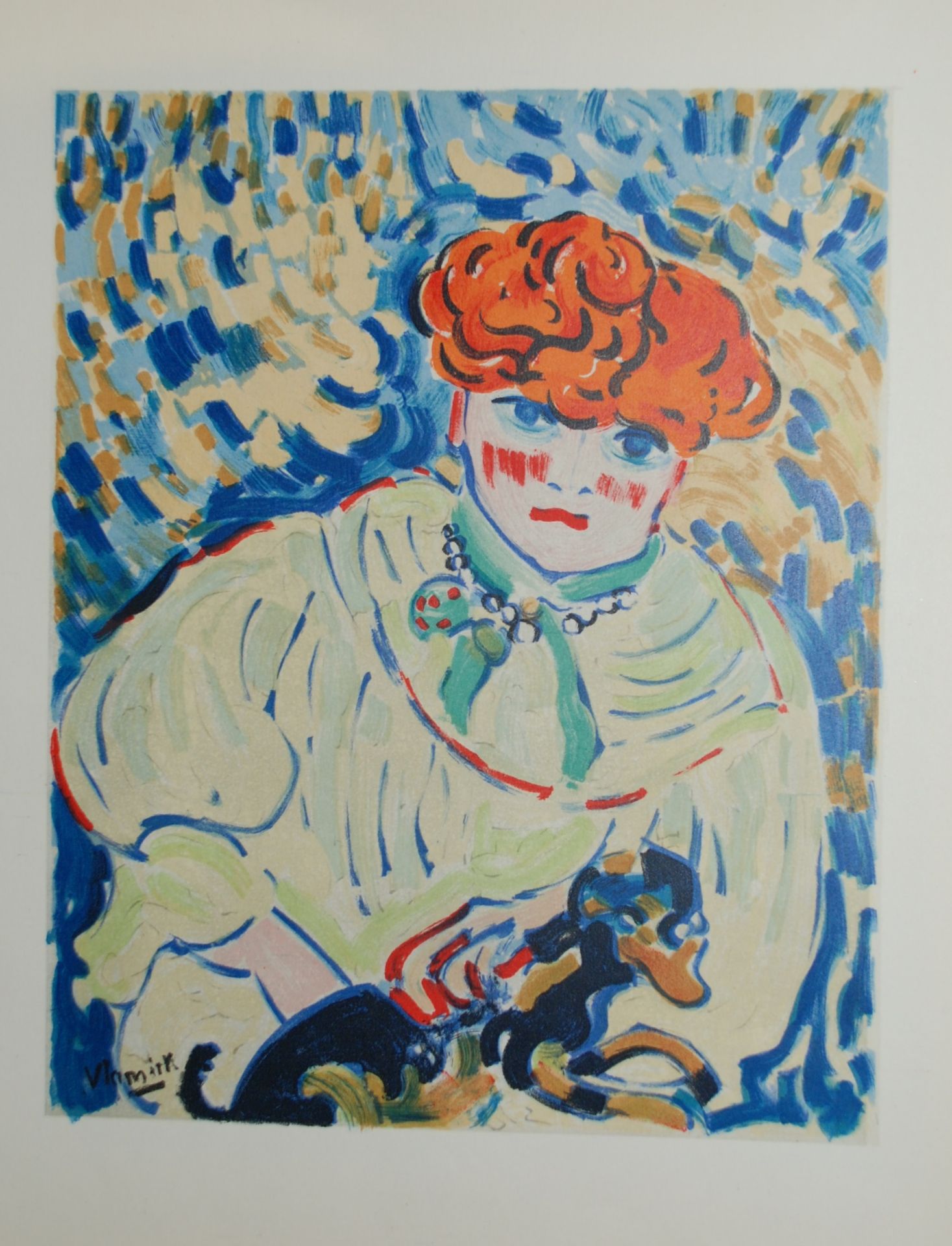 Maurice De Vlaminck - Femme au chien Lithograph by Charles Sorlier Plate signed & [...]