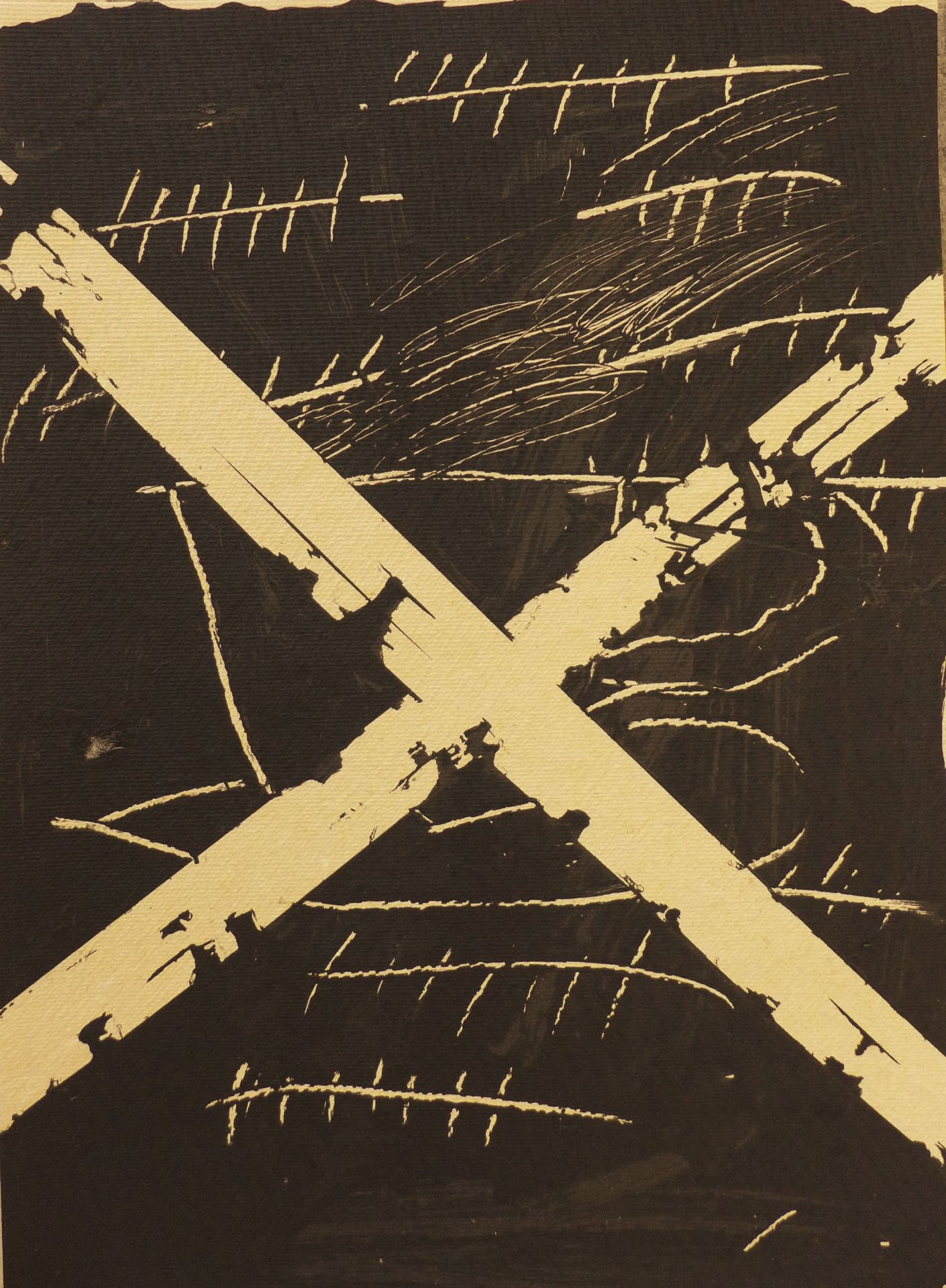 Antoni TAPIES Original lithograph from Llambrec material's head print 1945 Unsigned [...]