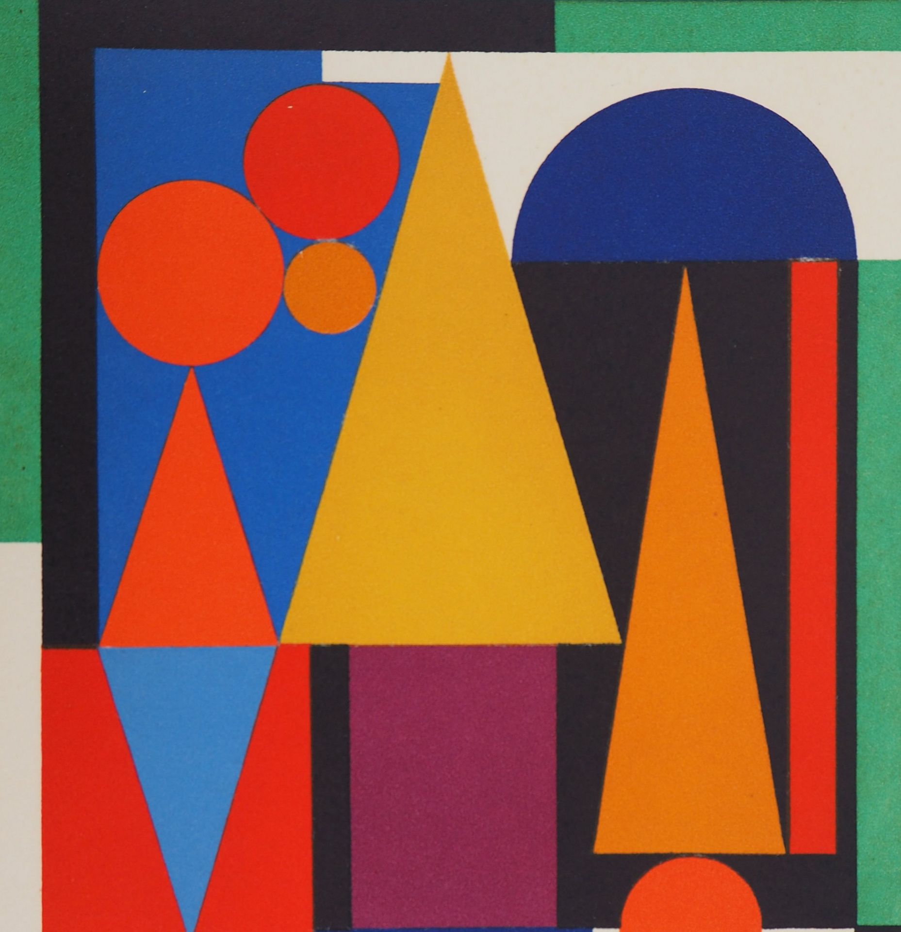 Auguste HERBIN Red Composition 2, 1949 Original screenprint On Arches Vellum of 22.5 [...] - Bild 3 aus 3