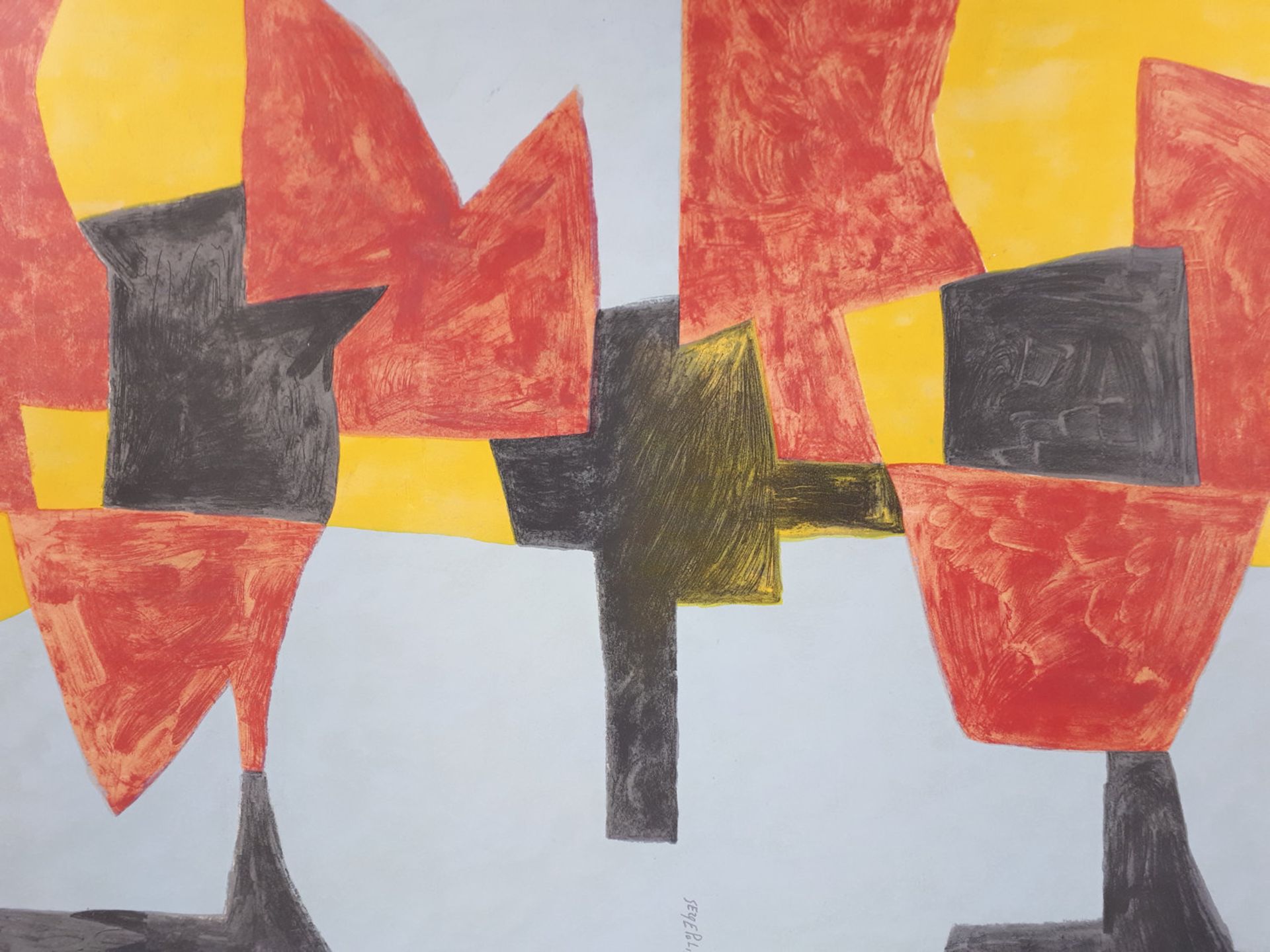 Serge Poliakoff (d'après) Composition rouge, noire, jaune, 1971 Lithograph [...] - Bild 4 aus 6