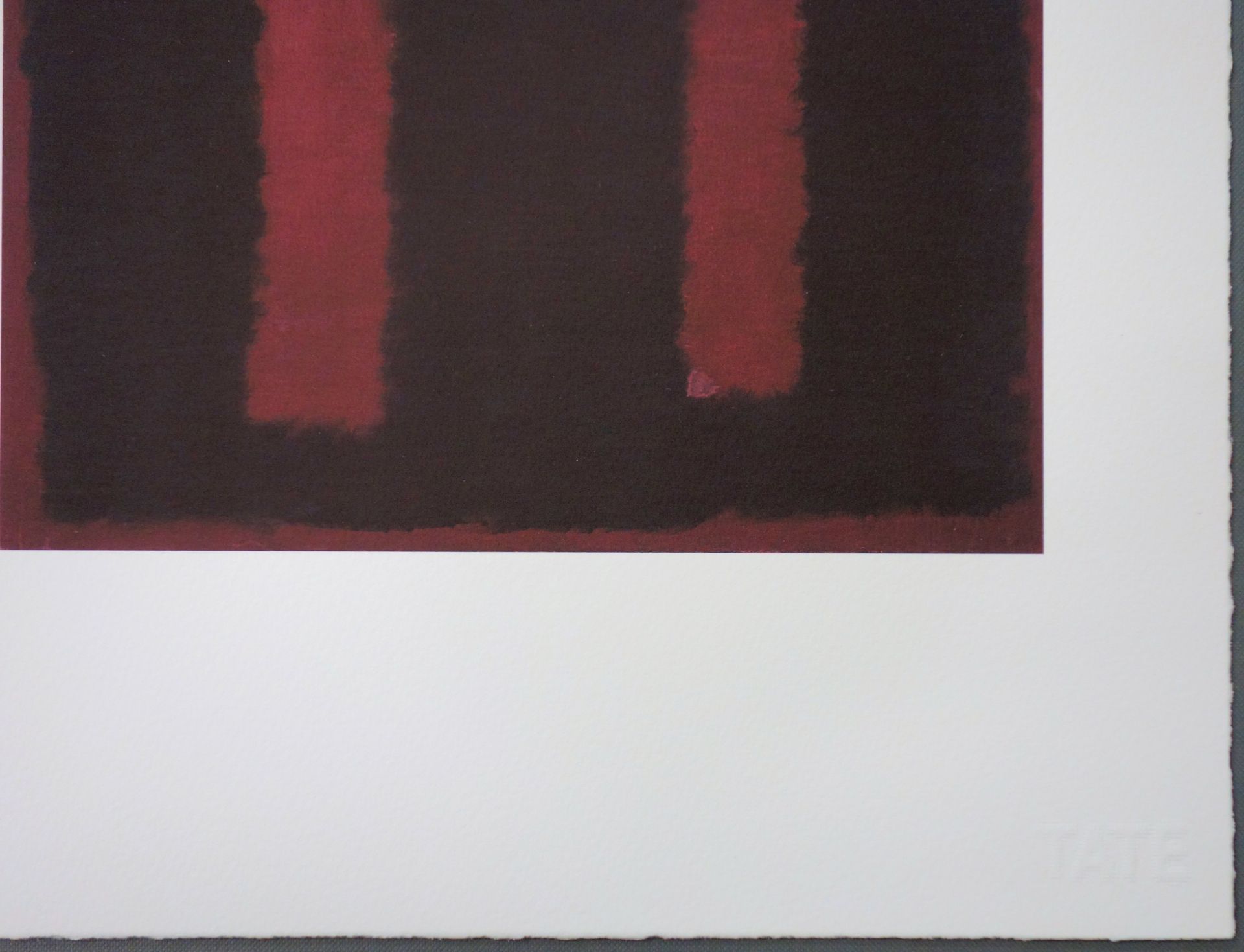 Mark ROTHKO (after) Seagram Murals, Black on Red Giclee on Sommerset Vellum 30 x 40 [...] - Bild 4 aus 4