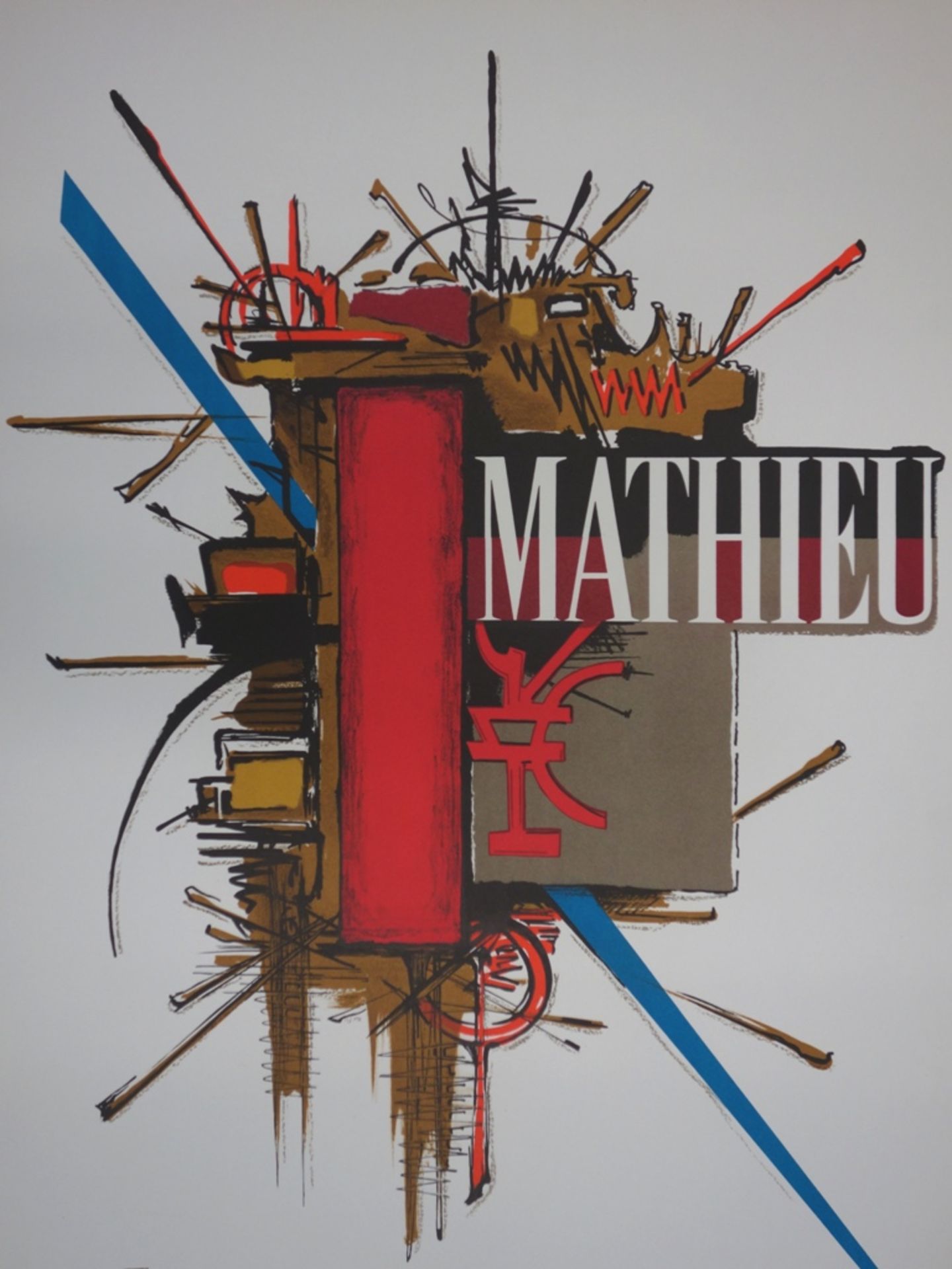 Georges MATHIEU Symbols, 1962 Original lithograph Signed in the [...] - Bild 2 aus 5