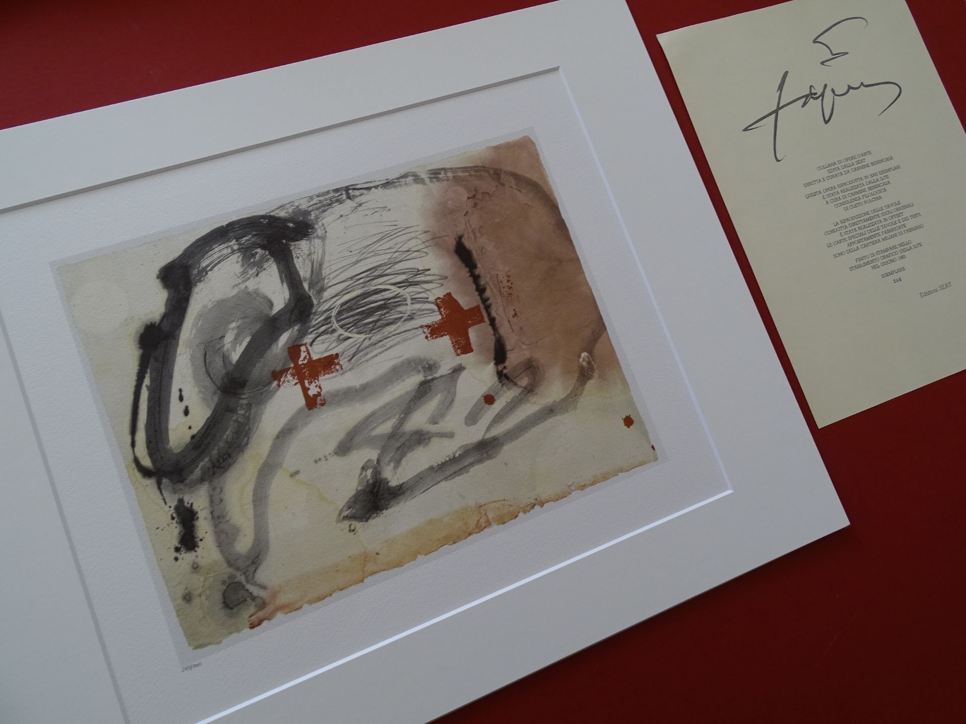 Antoni Tapies (1923-2012) (after) Lithograph, 1982 Publisher: Seat, Italy [...] - Bild 8 aus 8