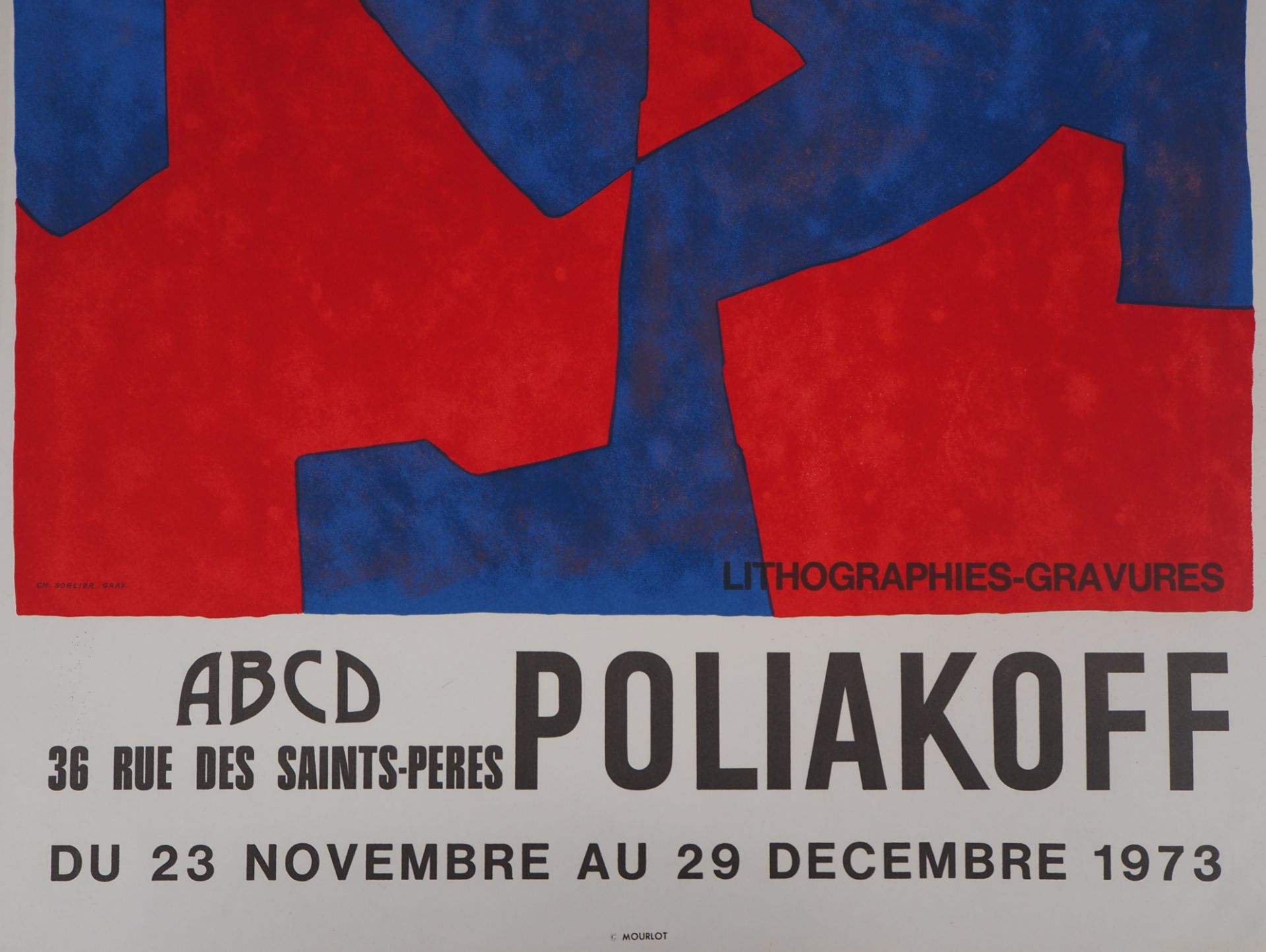 Serge POLIAKOFF (1900 - 1969) Blue and red, 1973 Original period poster printed in [...] - Bild 8 aus 8