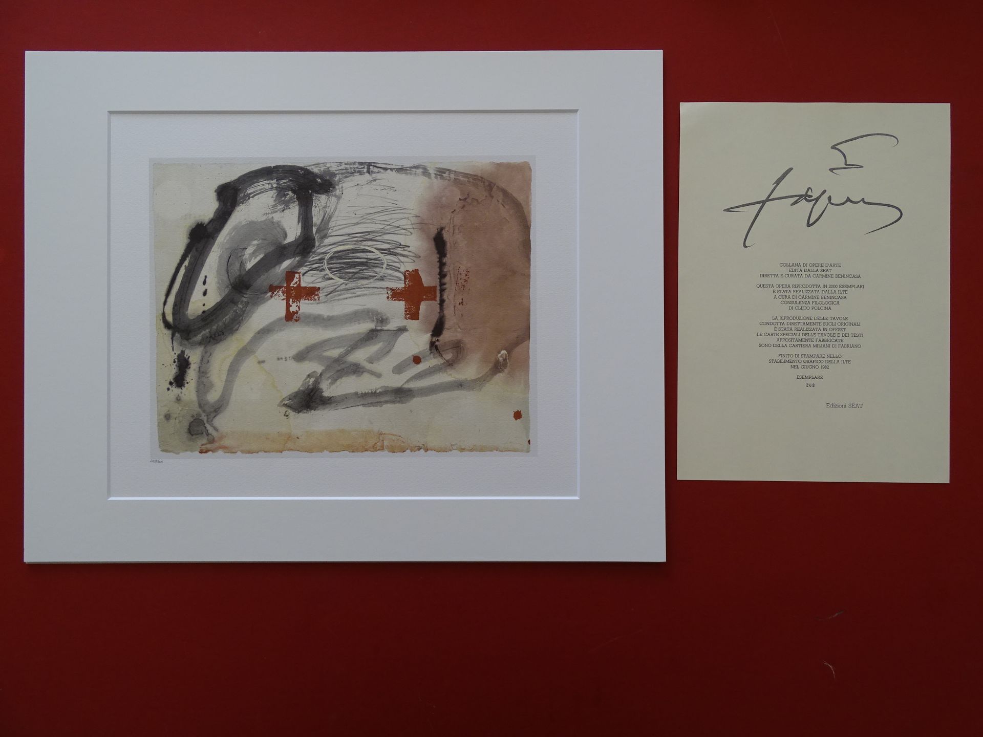 Antoni Tapies (1923-2012) (after) Lithograph, 1982 Publisher: Seat, Italy [...] - Bild 7 aus 8