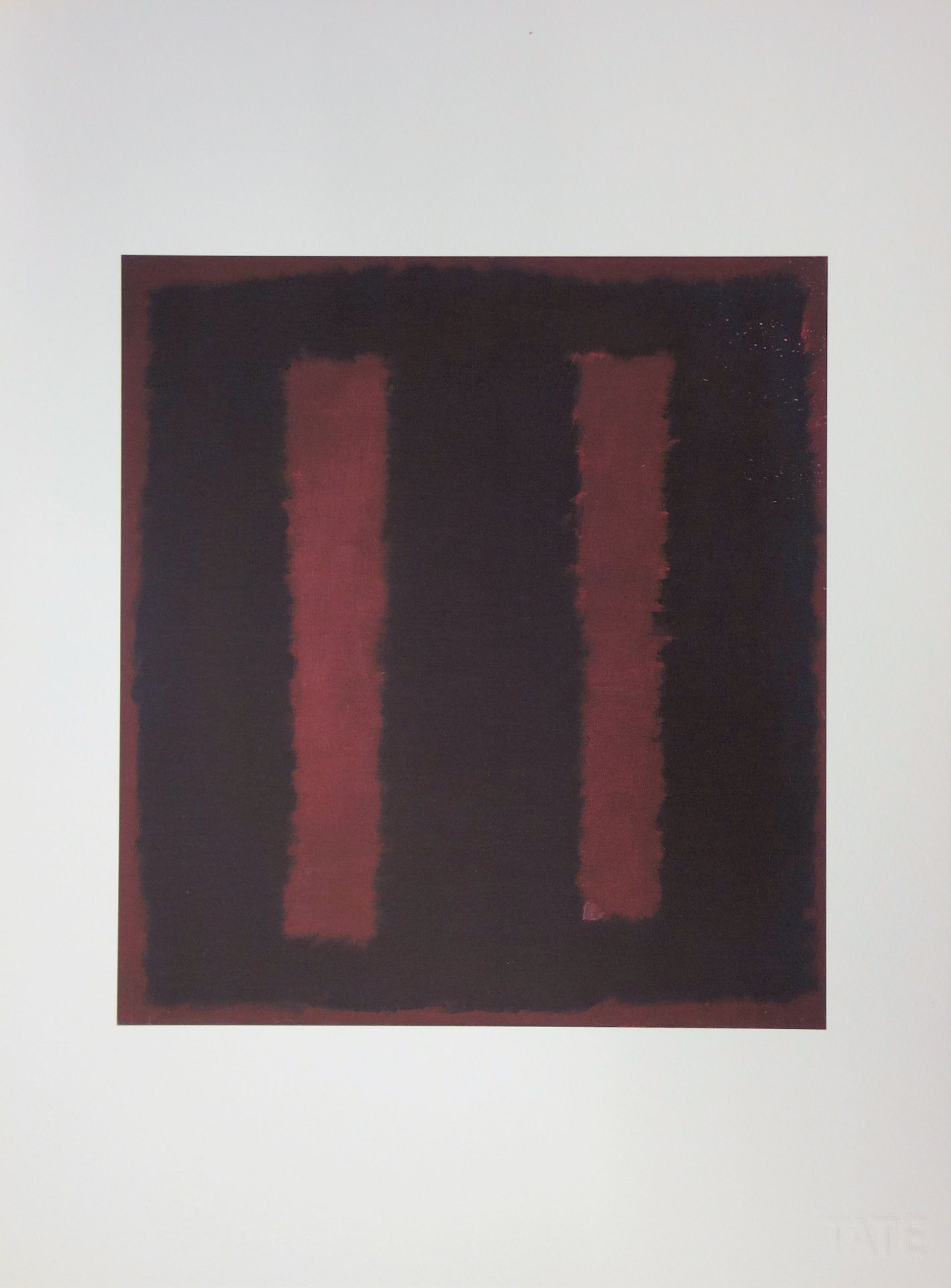 Mark ROTHKO (after) Seagram Murals, Black on Red Giclee on Sommerset Vellum 30 x 40 [...]