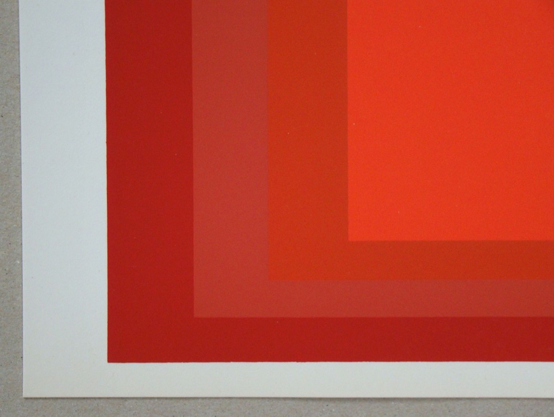 Silkscreenprint in 4 colours on strong wove paper. Title: Homage to the Square - [...] - Bild 8 aus 9