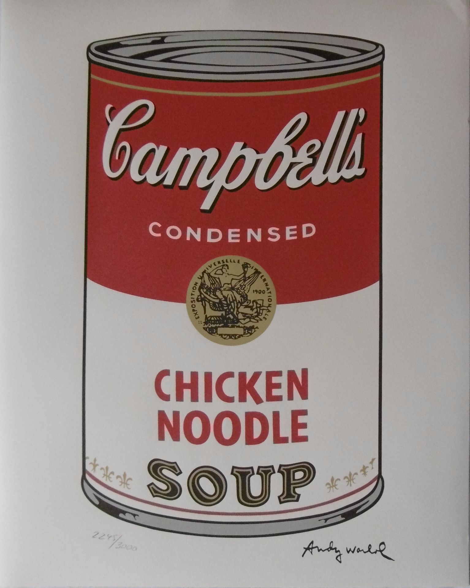 Andy WARHOL (after) Campbell soup chicken noodle Lithograph after the work of the [...]