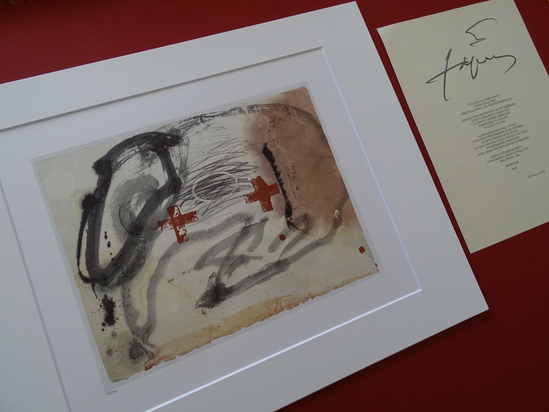 Antoni Tapies (1923-2012) (after) Lithograph, 1982 Publisher: Seat, Italy [...] - Bild 6 aus 8