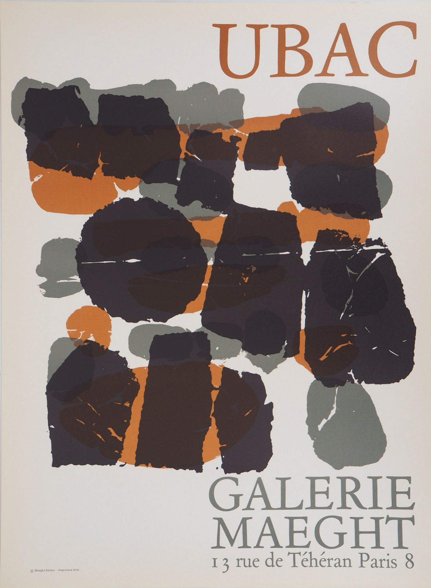 Raoul UBAC (1910-1985) Composition aux ardoises Original lithograph in color [...]