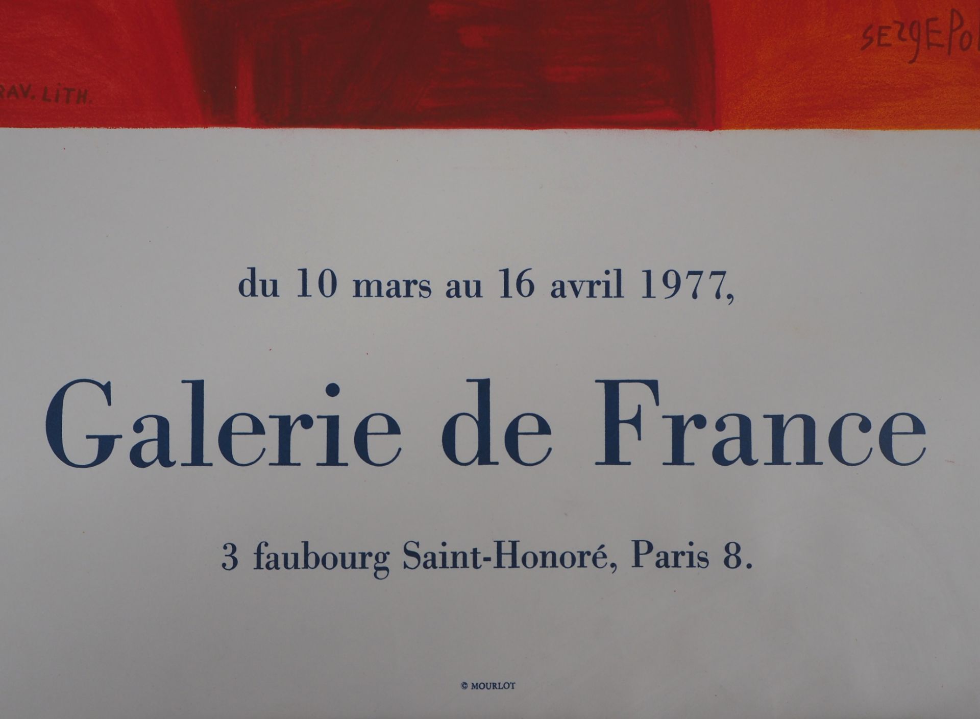 Serge POLIAKOFF (1900 - 1969) Composition rouge, 1977 Original lithograph [...] - Bild 8 aus 9