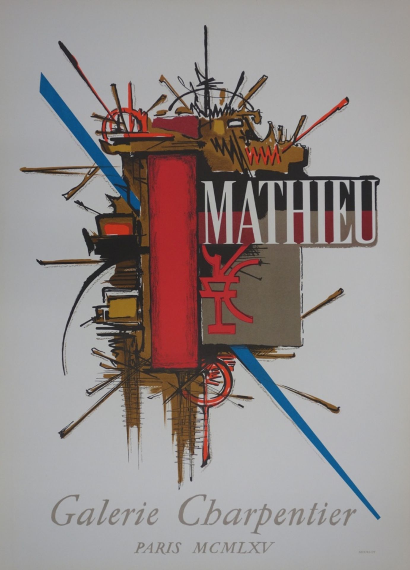 Georges MATHIEU Symbols, 1962 Original lithograph Signed in the [...]