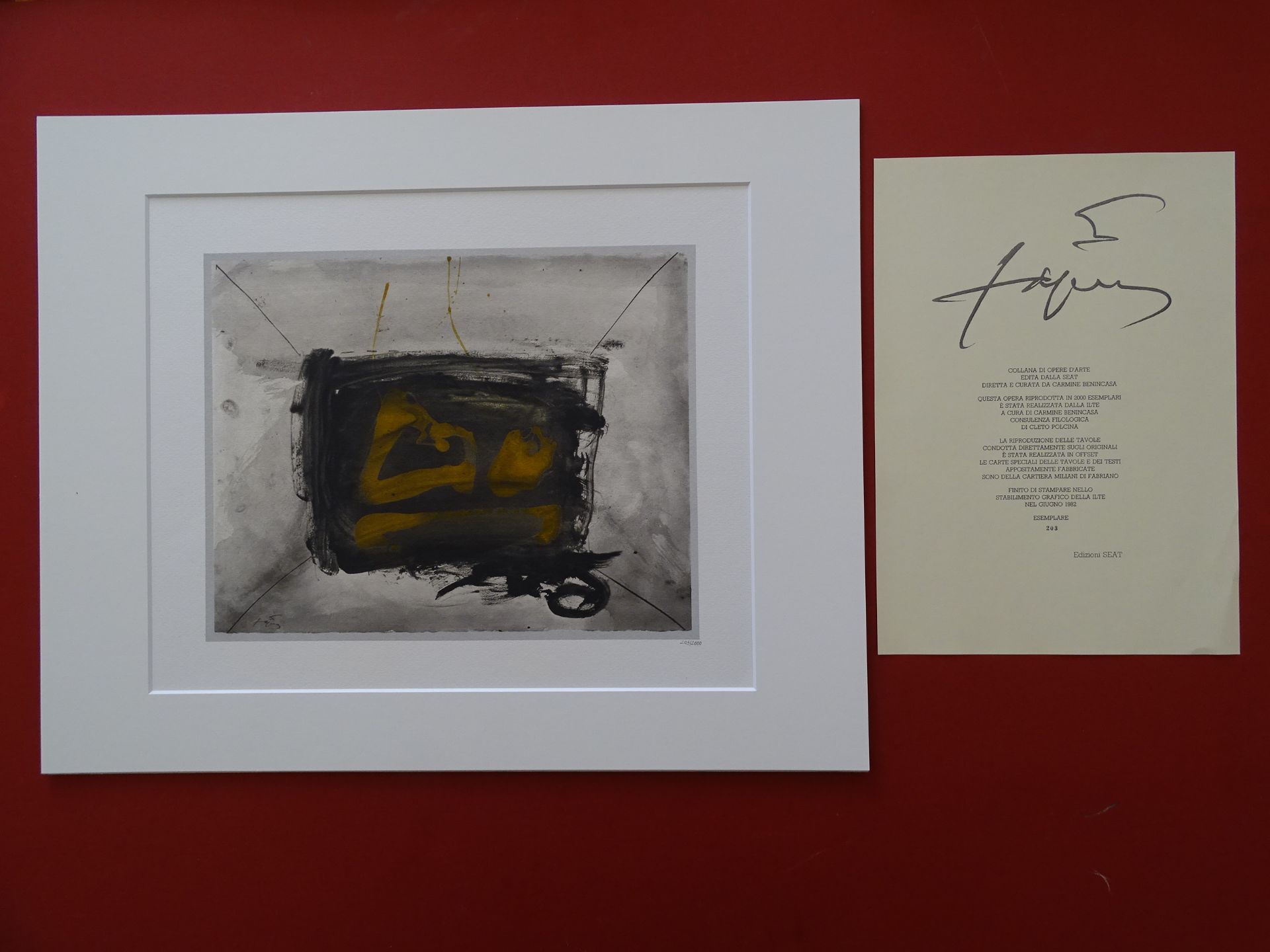 Antoni Tapies (1923-2012) Lithograph, 1982 Publisher: Seat, Italy Hand [...] - Bild 9 aus 12