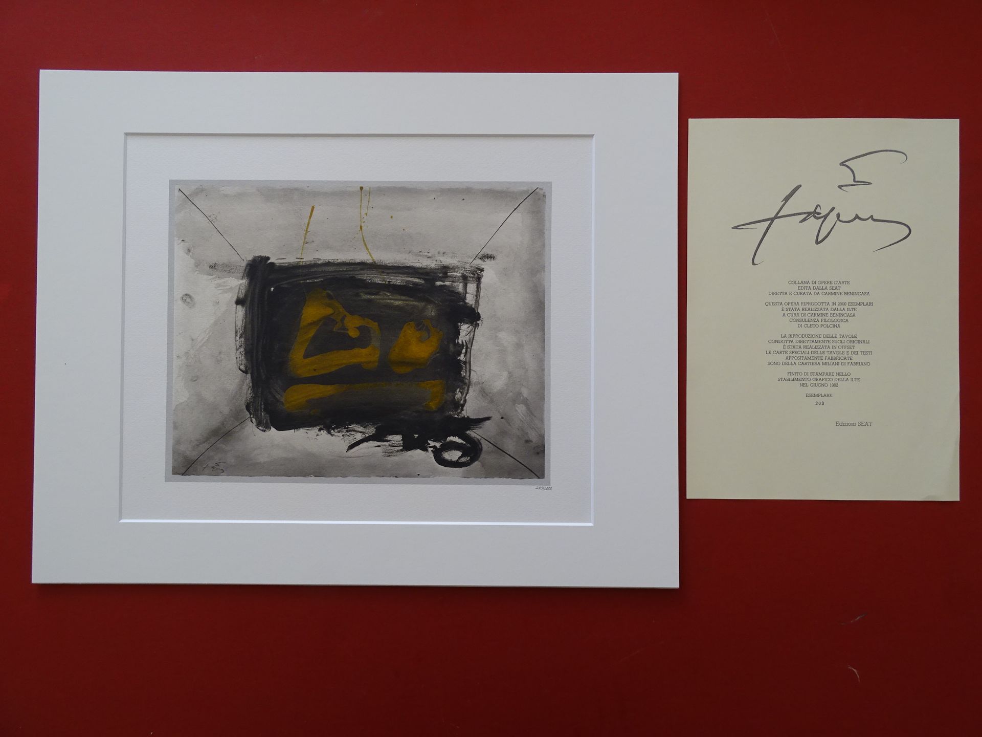 Antoni Tapies (1923-2012) Lithograph, 1982 Publisher: Seat, Italy Hand [...] - Bild 5 aus 12