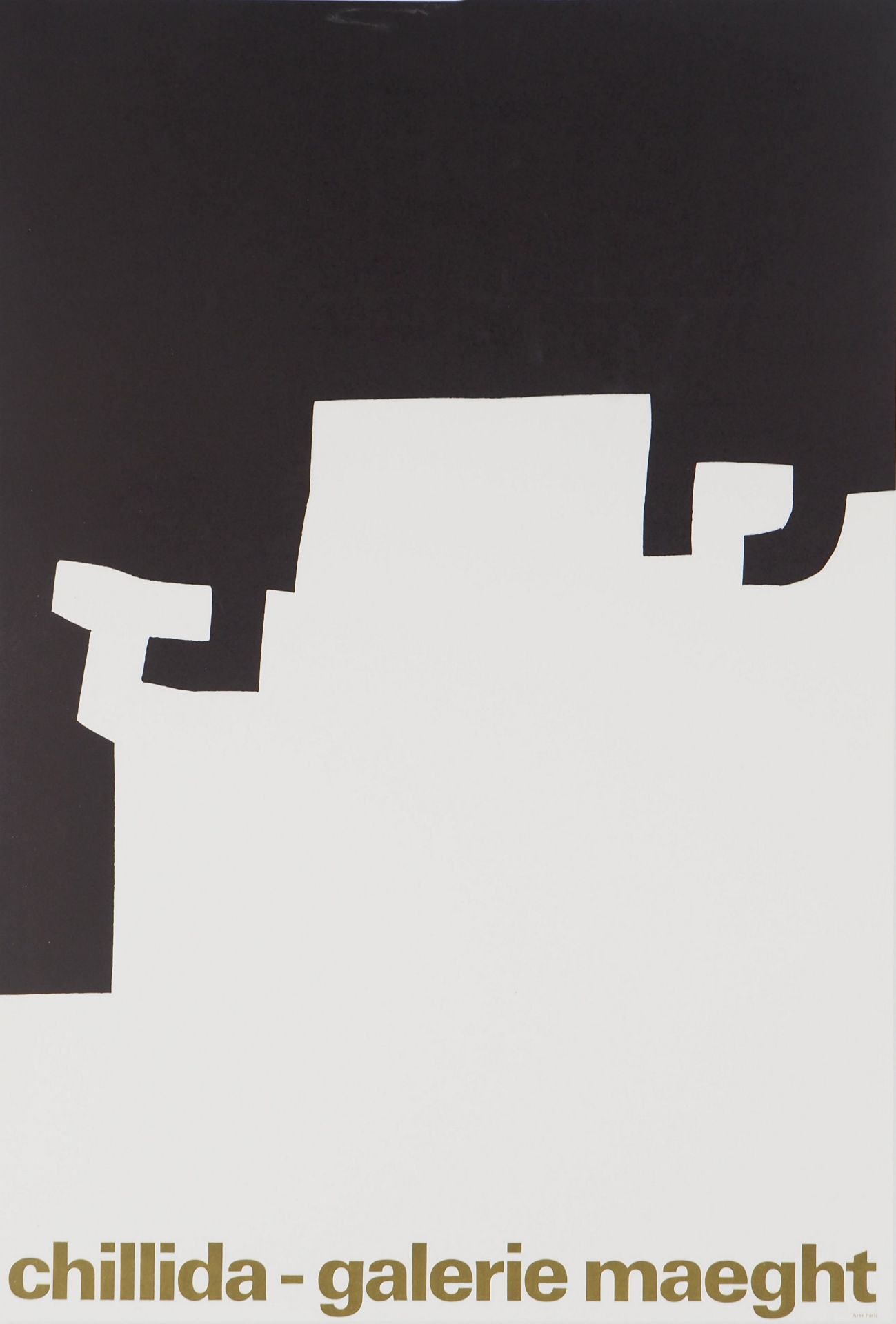 Eduardo CHILLIDA (1924-2002) Black and white abstraction Vintage Lithographic [...]