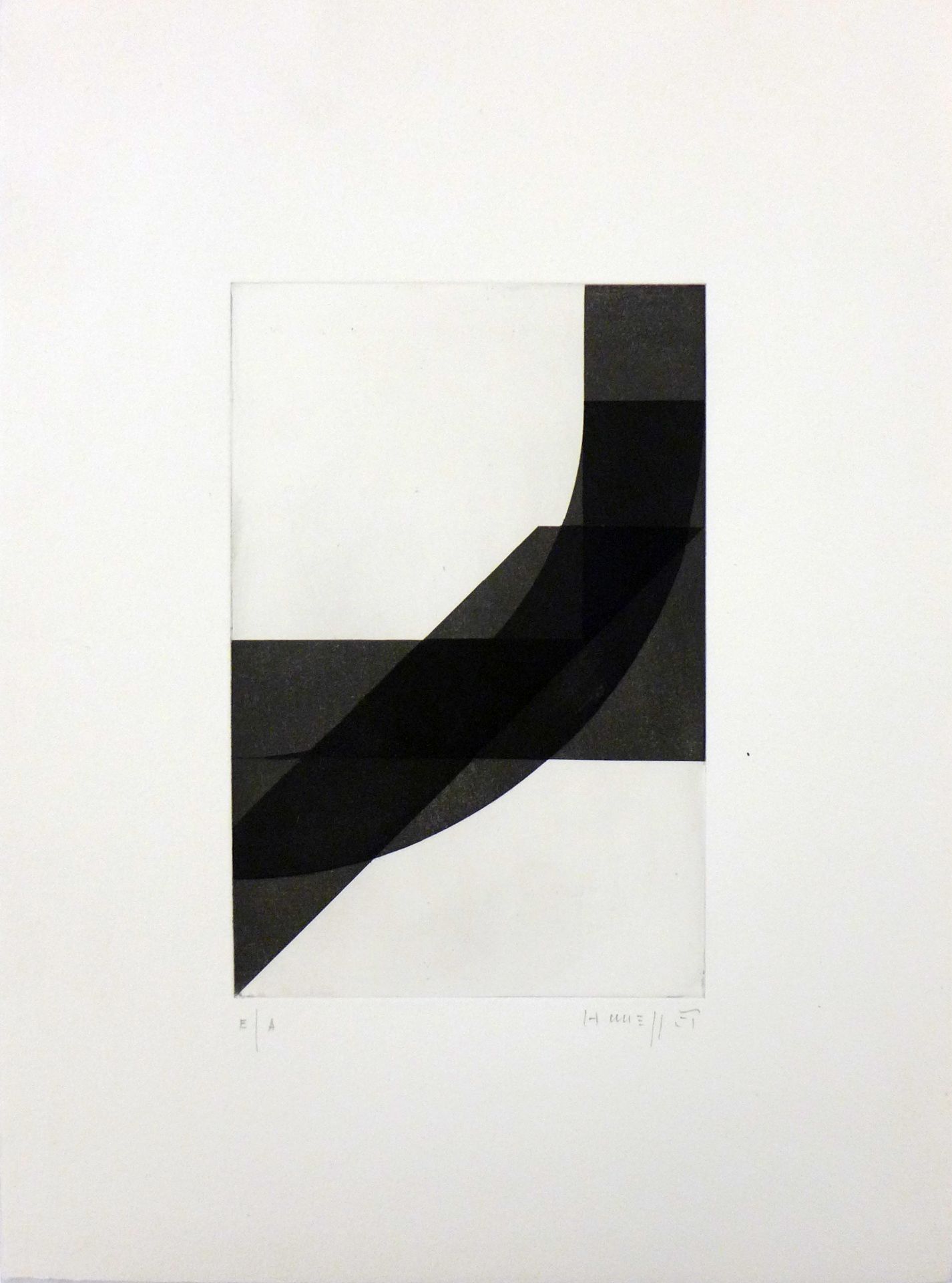 Gottfried Honegger (1917 - 2016) Composition géométrique 4 Etching and aquatint [...]