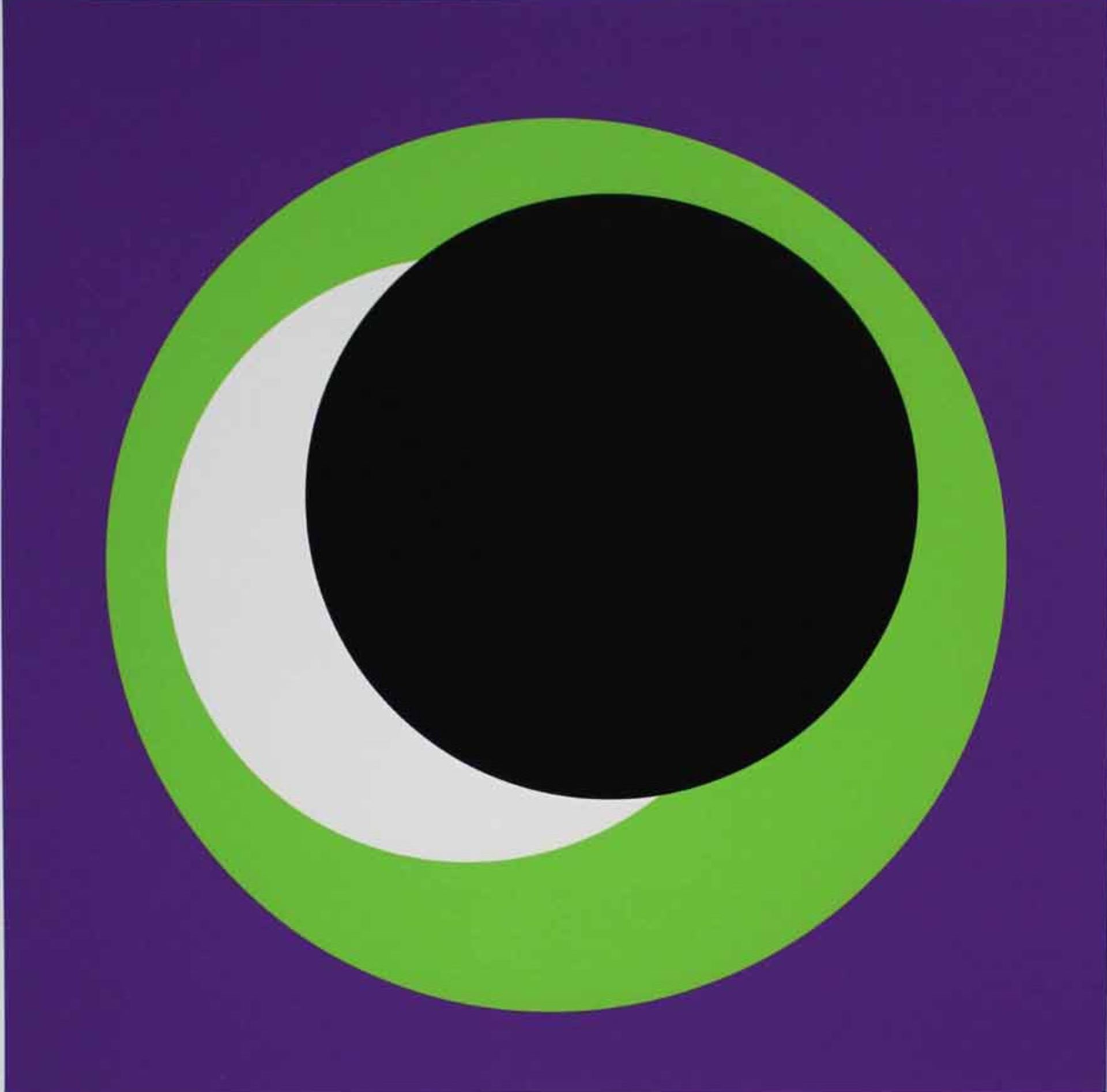 Geneviève Claisse (1935-2018) Green circle on purple background, 2015 Silkscreen [...] - Bild 2 aus 2