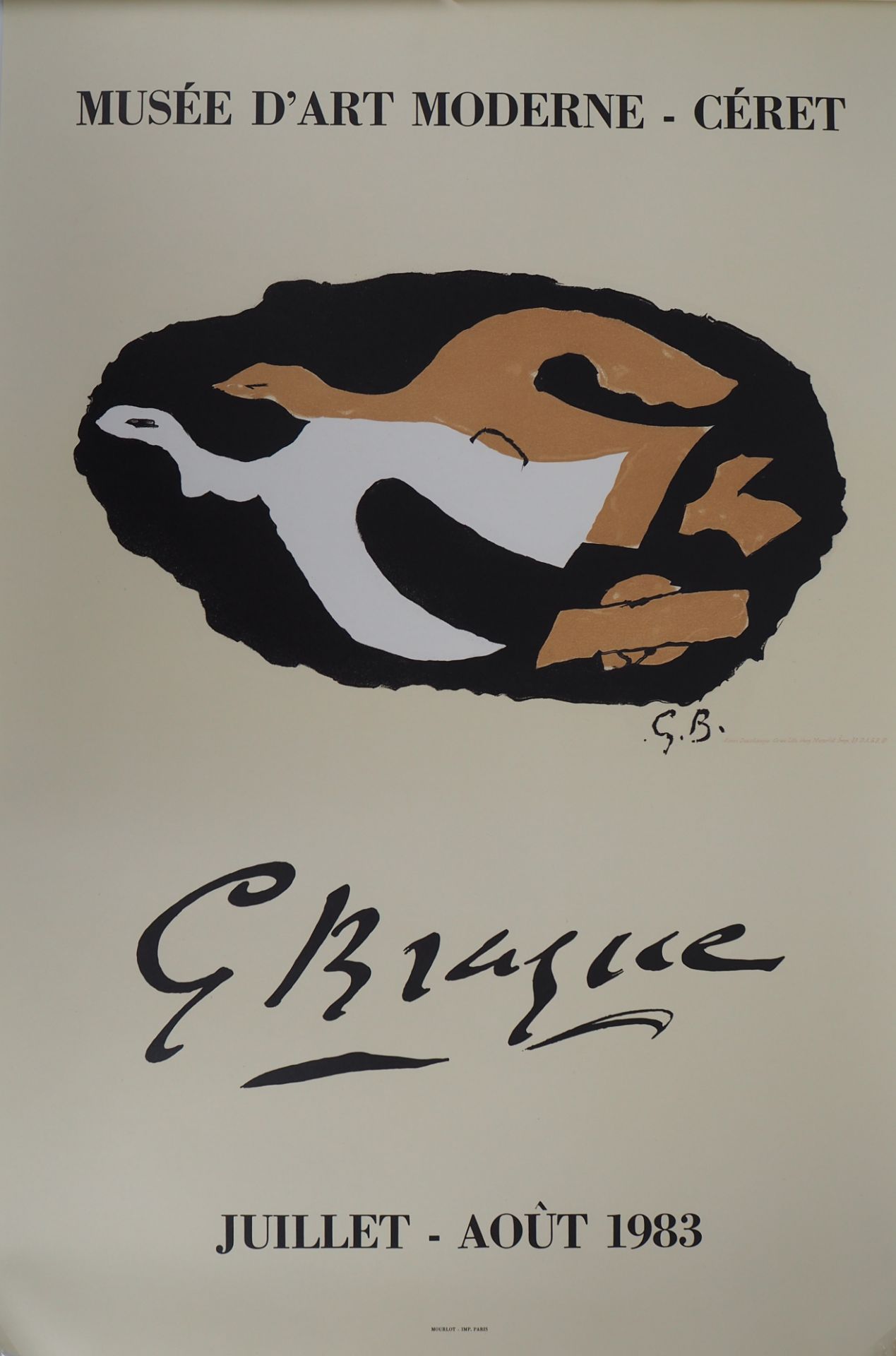 Georges Braque (1882-1963) The Doves Lithograph on poster paper Signed in the [...]