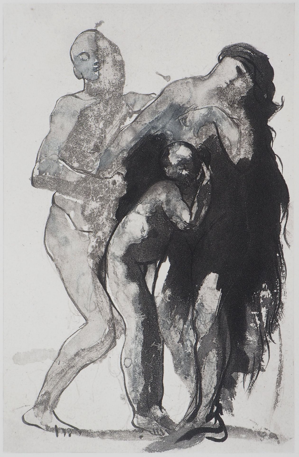 Auguste Rodin (1840-1917) (after) Pastorale Engraving (rotogravure) enhanced with [...]