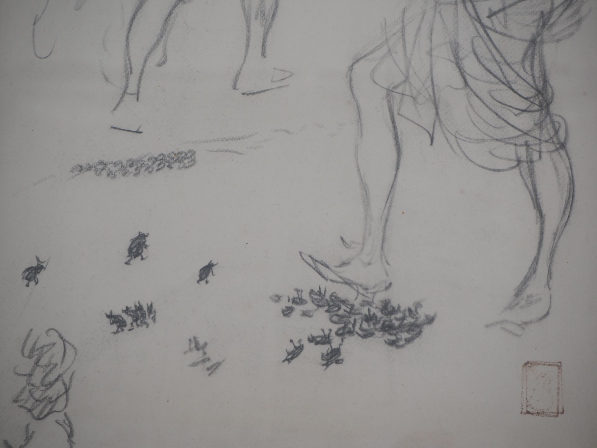Théophile-Alexandre Steinlen (1859-1923) The chase of the bedbugs Original drawing [...] - Bild 7 aus 8