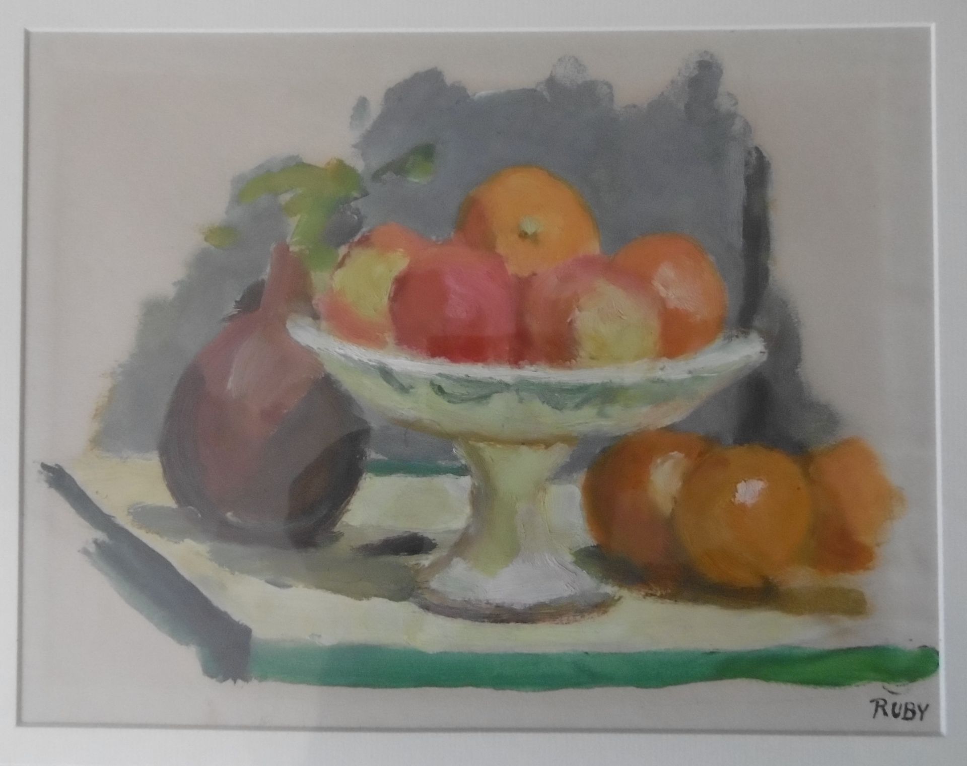 René RUBY (1908-1983) Still life with fruits Gouache signed on the right bottom [...] - Bild 2 aus 6