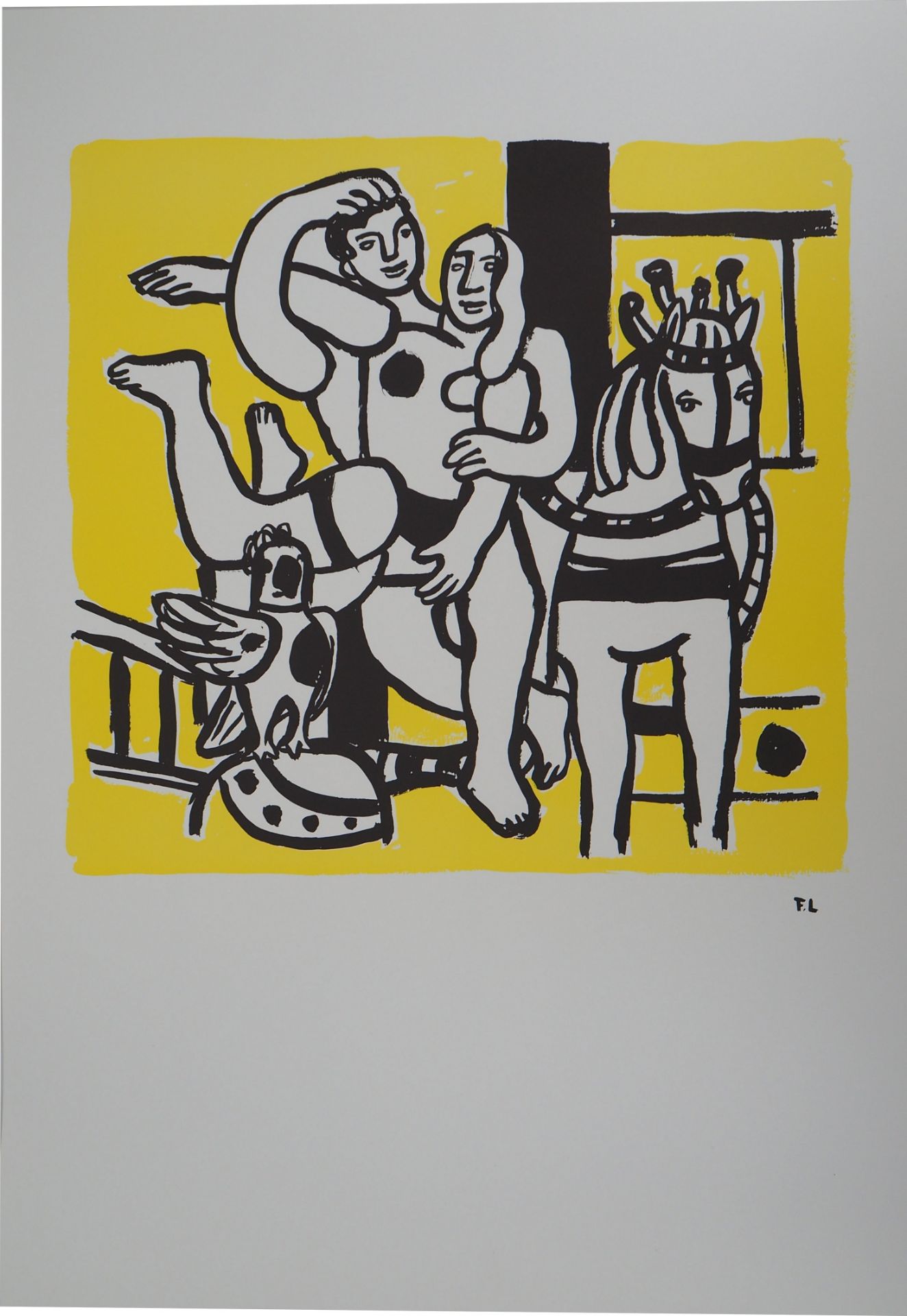 Fernand LEGER (1881 - 1955), Lovers and horse Colored lithograph Signed in the [...] - Bild 2 aus 6