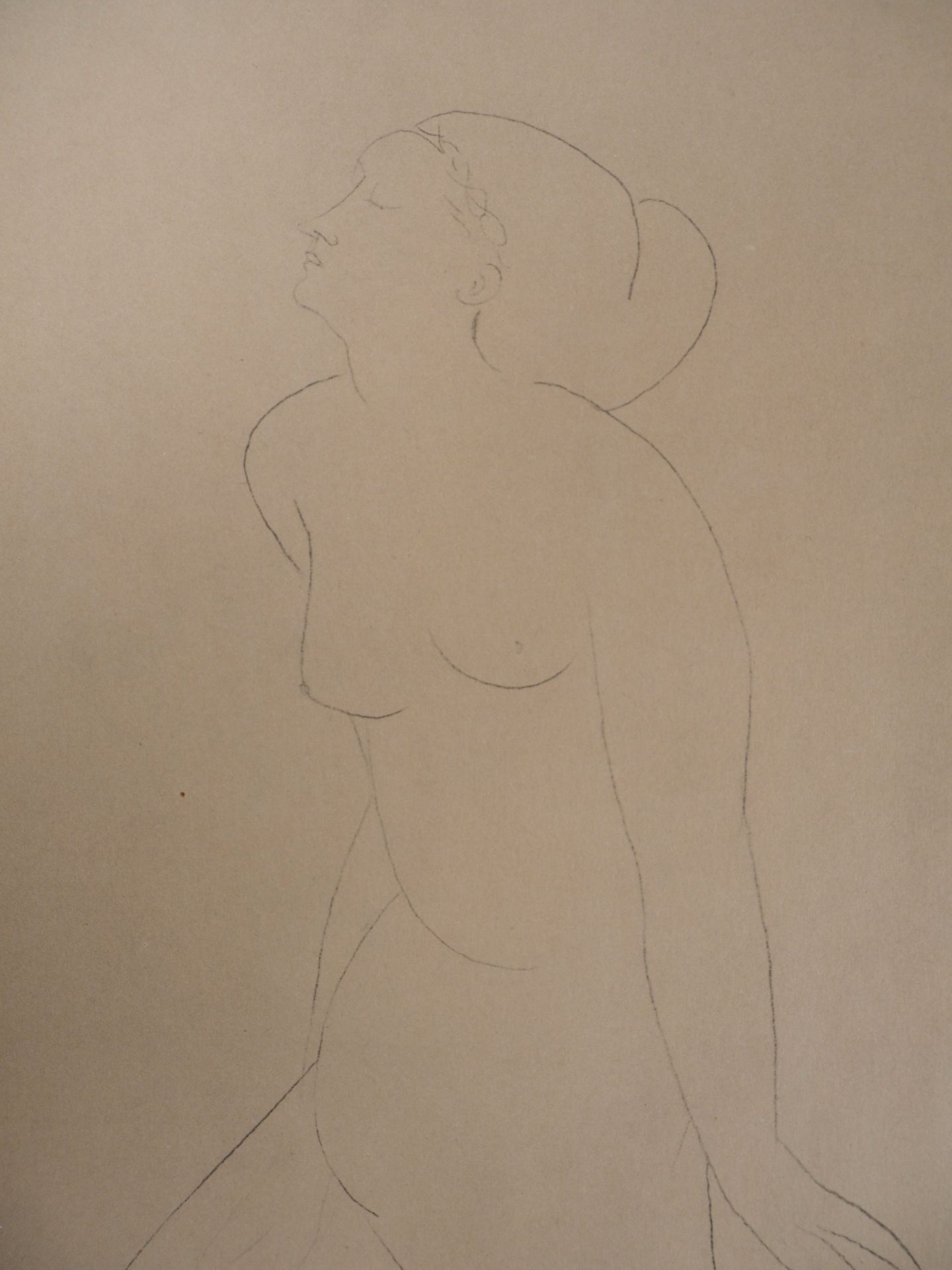Amedeo MODIGLIANI Dreaming Nude, 1959 Lithograph based after artist drawing Signed [...] - Bild 3 aus 5