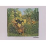 Henri Rousseau (after) Tigre attaquant un buffle Lithograph made by the Imprimeries [...]