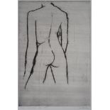 Hélène CSECH Back of a naked woman Original engraving Signed in pencil on the [...]