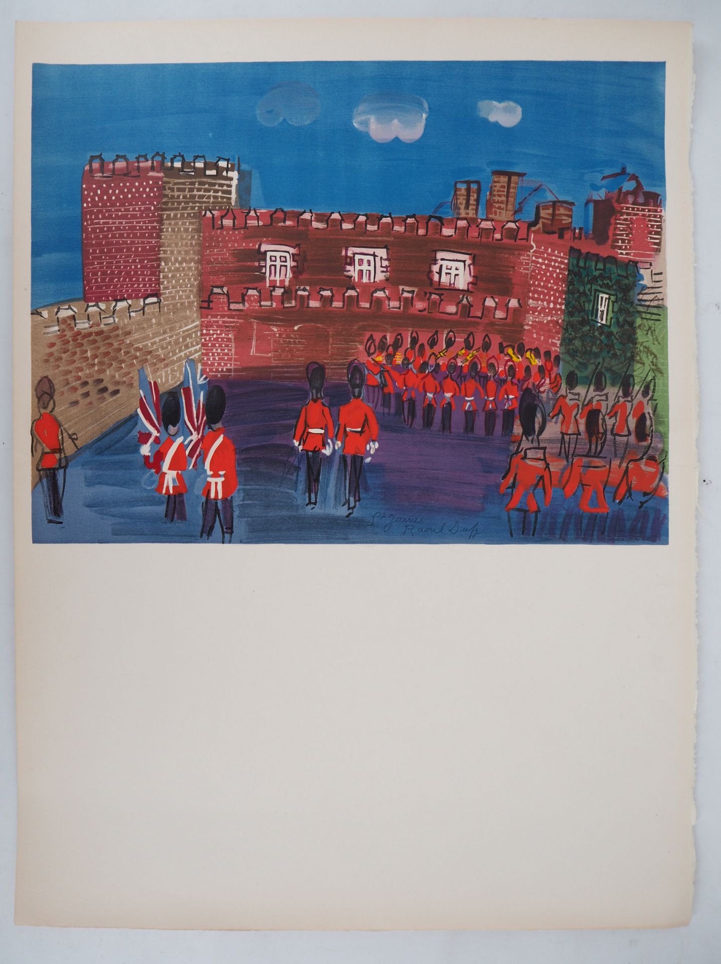 Raoul DUFY St James, english soldiers Original lithograph on vellum paper Signed [...]