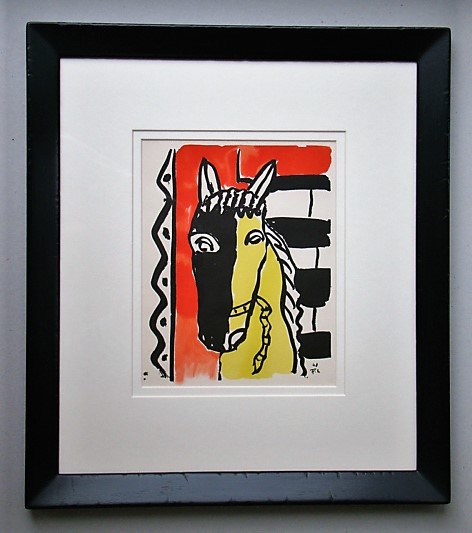 Fernand Léger (after) Cheval sur fond rouge, 1951 Lithograph with stencil [...]