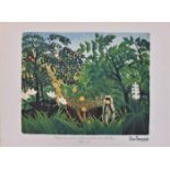 Henri Rousseau (after) Paysage exotique Lithograph made by the Imprimeries [...]