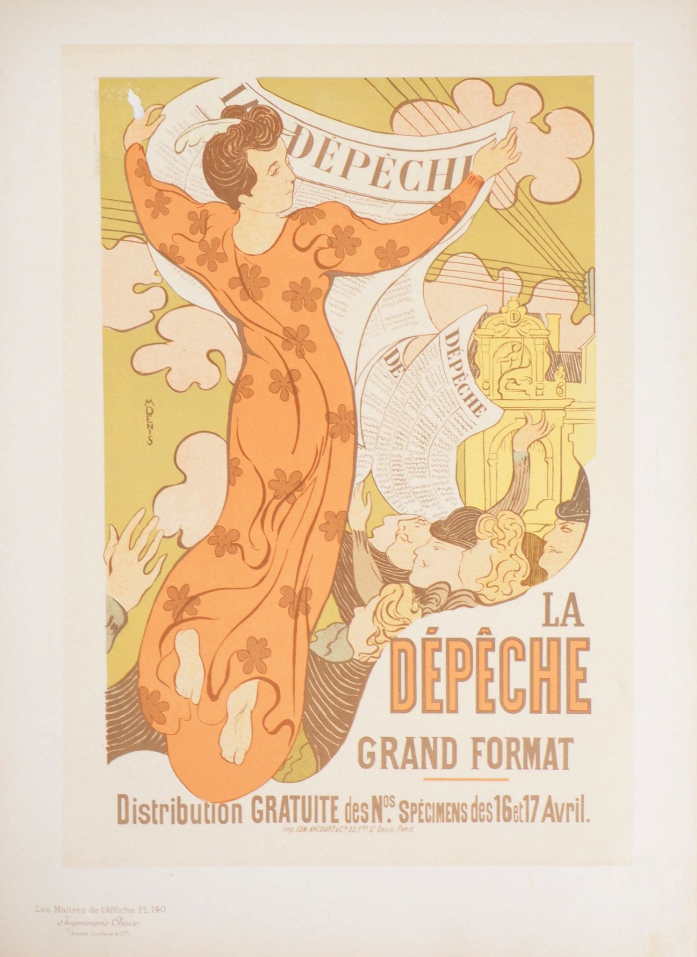 Maurice DENIS (1870-1943) An avid reader (La Dépêche), 1897 Original lithograph [...] - Bild 2 aus 7