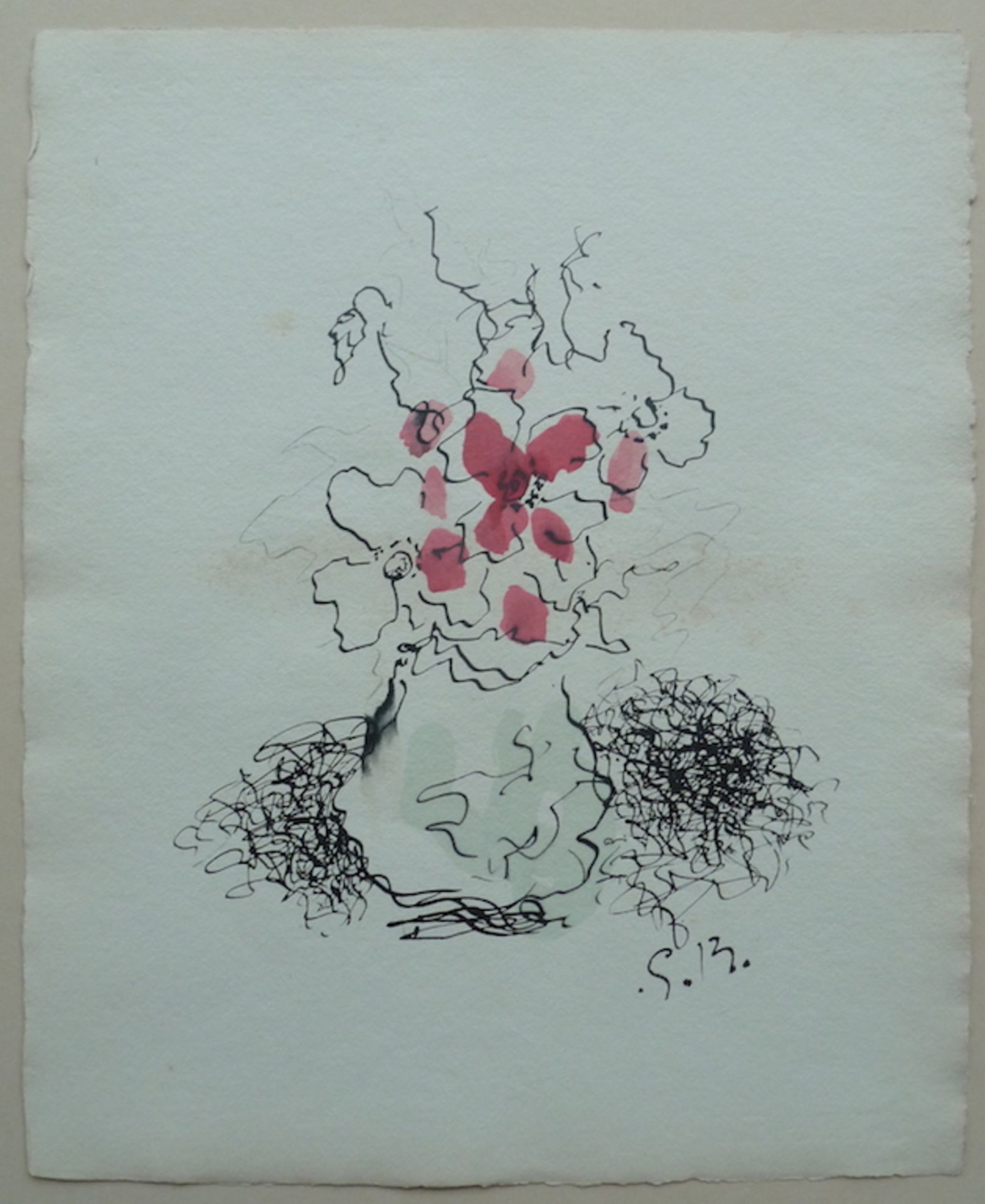 Georges Braque The Vase Lithograph on Vellum Richard de Bas Signed in the [...]