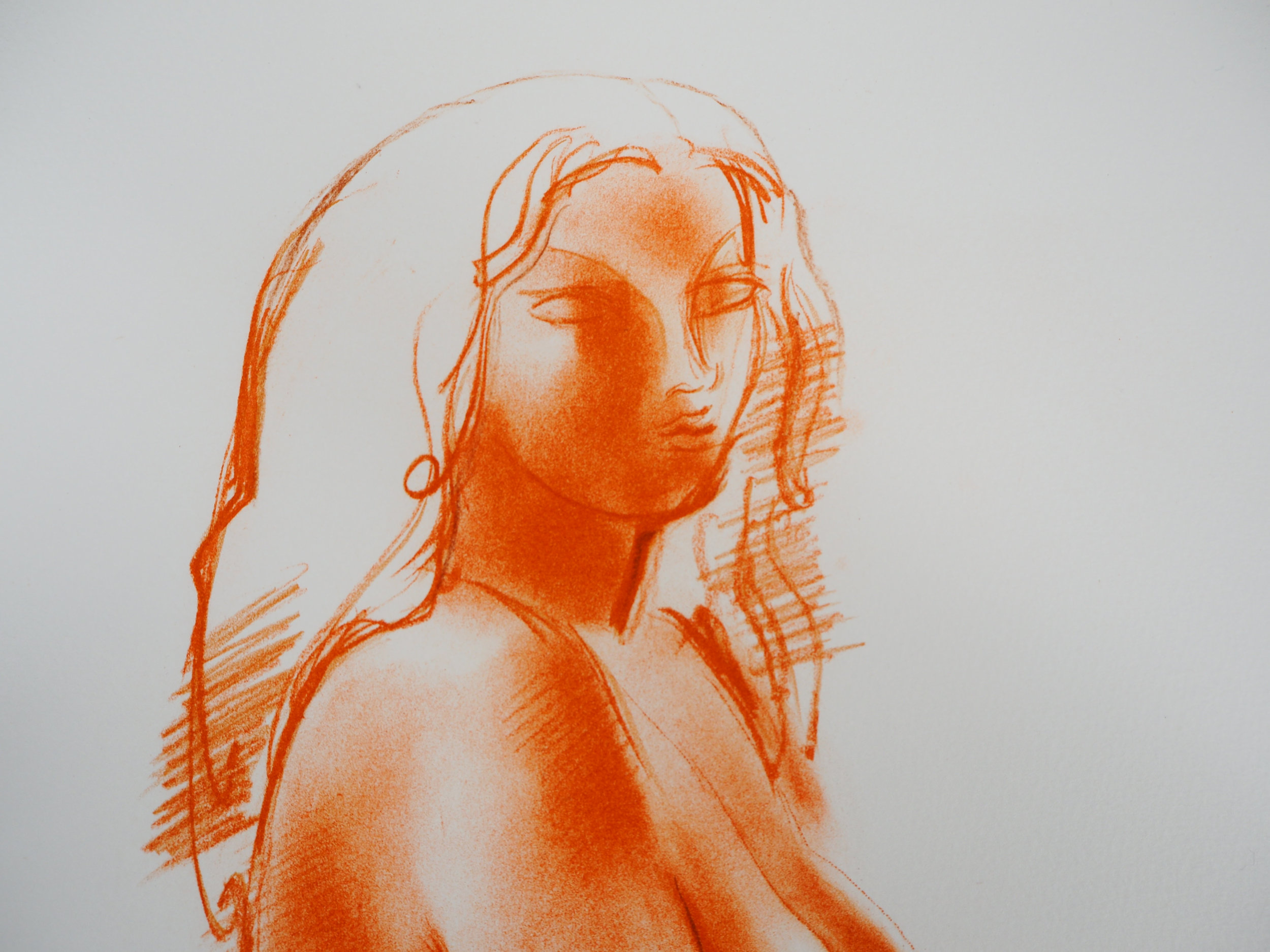 Antoniucci Volti (1915-1989) Nude sitting in profile Original lithograph Signed in [...] - Image 4 of 6