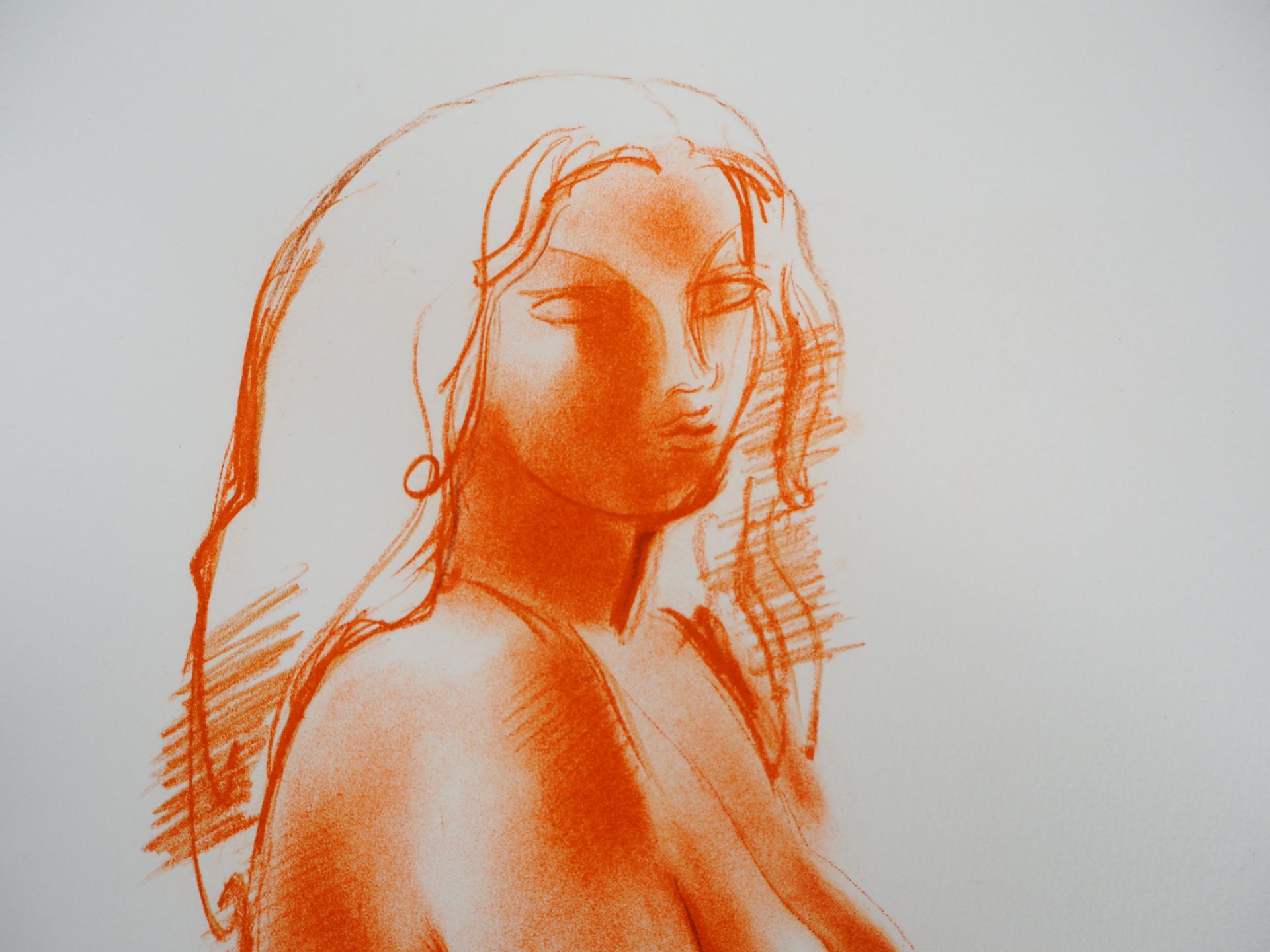 Antoniucci Volti (1915-1989) Nude sitting in profile Original lithograph Signed in [...] - Bild 4 aus 6