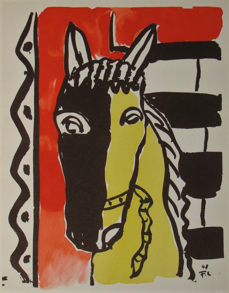 Fernand Léger (after) Cheval sur fond rouge, 1951 Lithograph with stencil [...] - Image 8 of 12