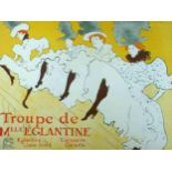 Henri de TOULOUSE-LAUTREC (after) Miss Eglantine, 1977 Lithograph on Arches [...]