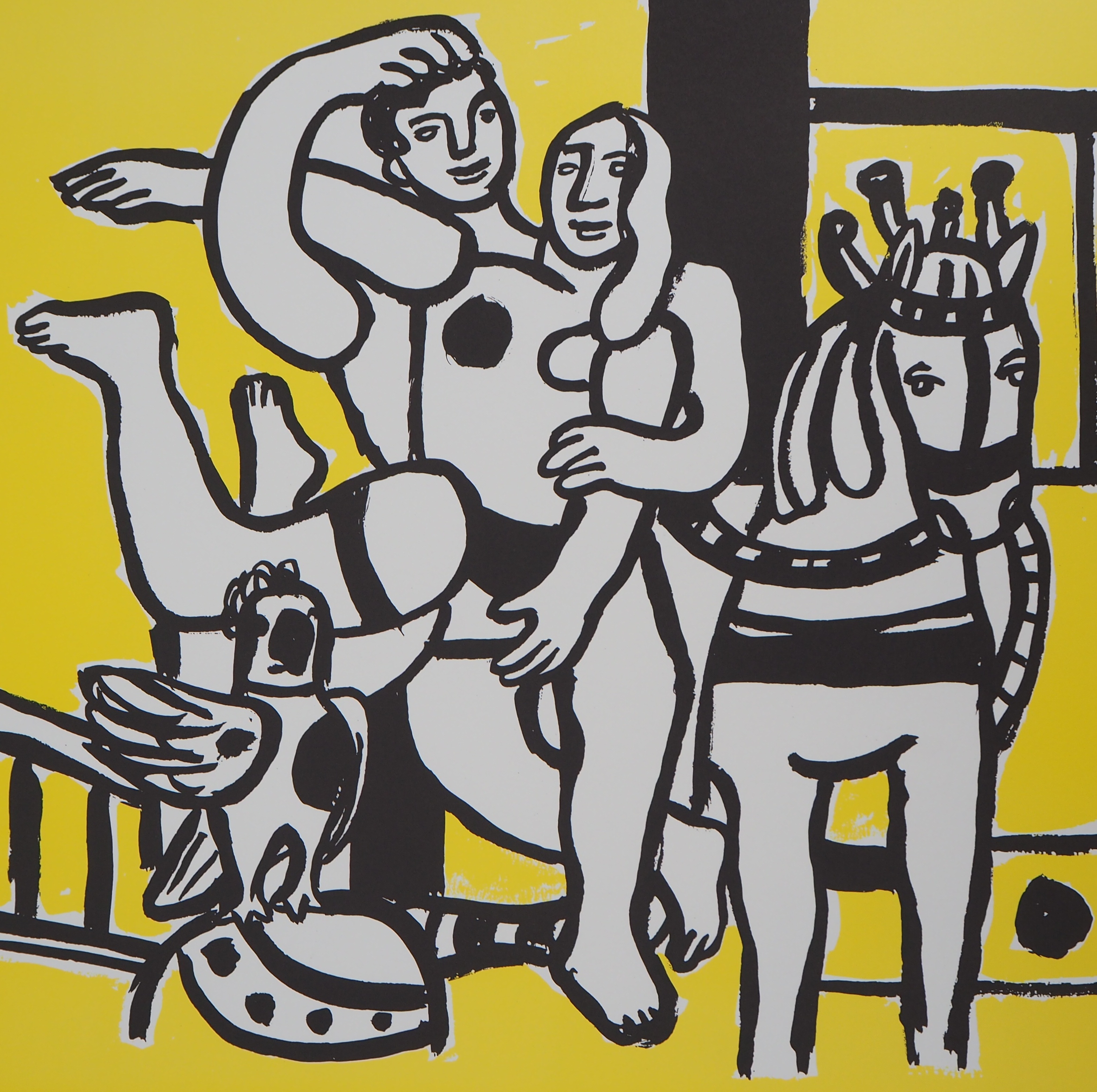 Fernand LEGER (1881 - 1955), Lovers and horse Colored lithograph Signed in the [...] - Image 3 of 6