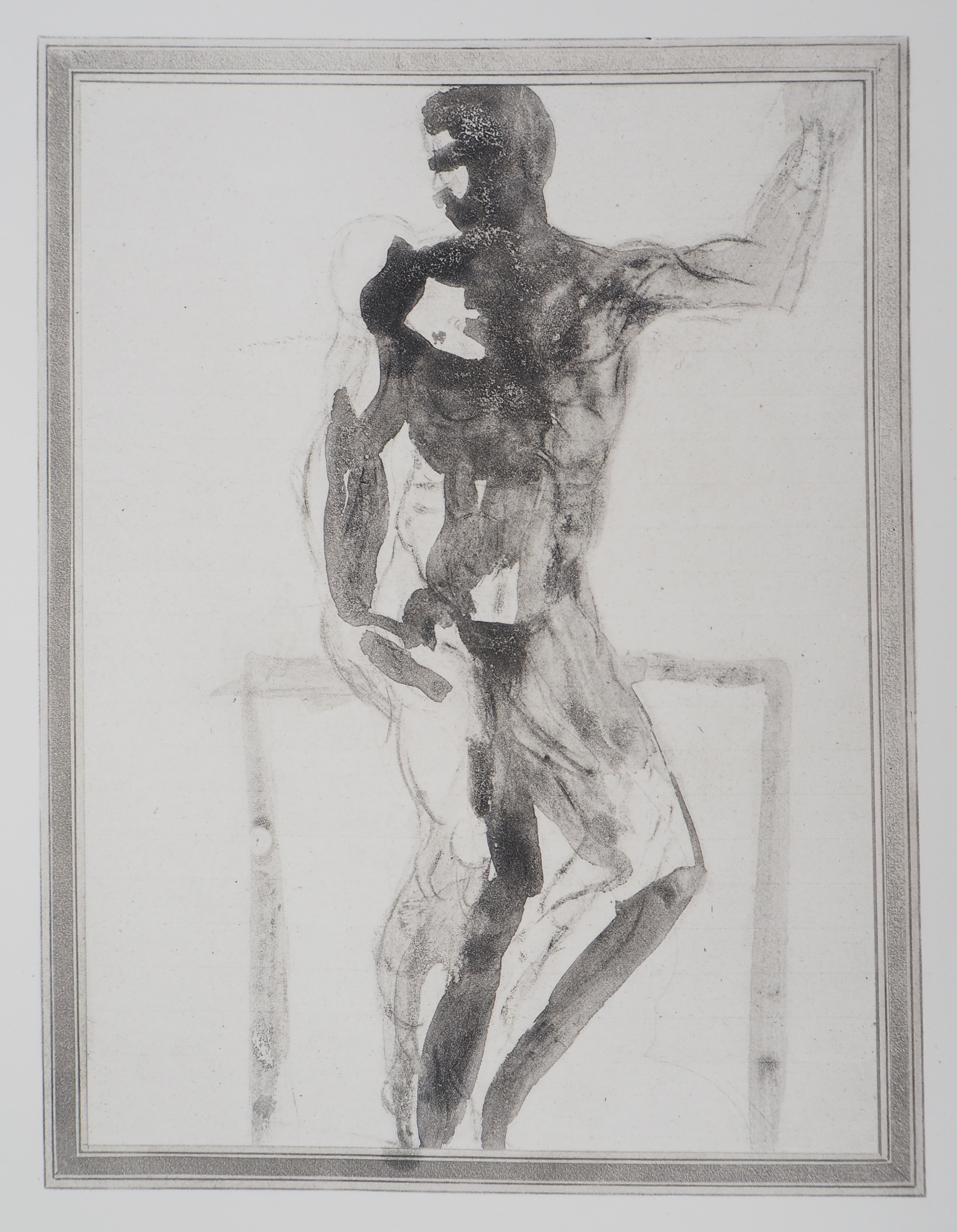 Auguste RODIN (1840-1917) (after) Man Study Engraving (rotogravure) and enhanced [...]