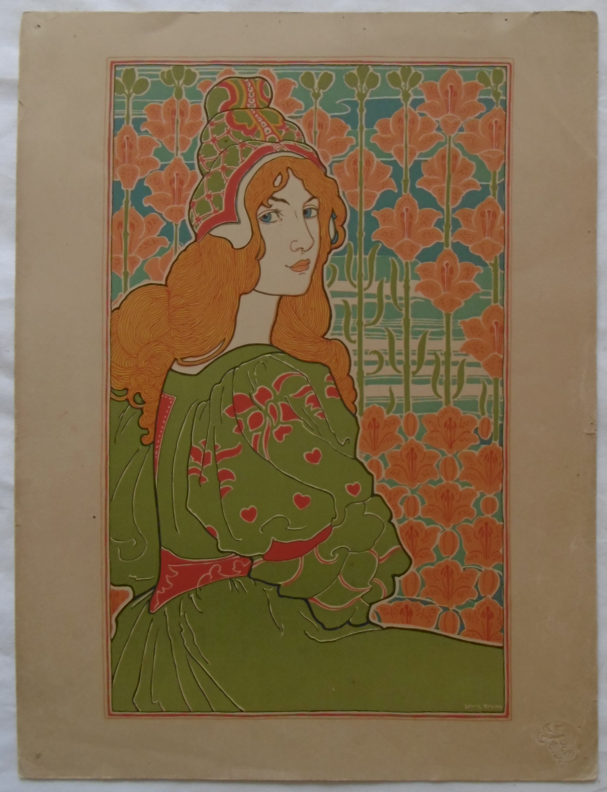 Louis RHEAD (1857-1926) Jan, 1897 Original colour lithograph on fine Vellum Signed in [...]