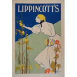 William CARQUEVILLE (1871-1946) Woman Picking Flower (Lippincott's Magazine), [...]