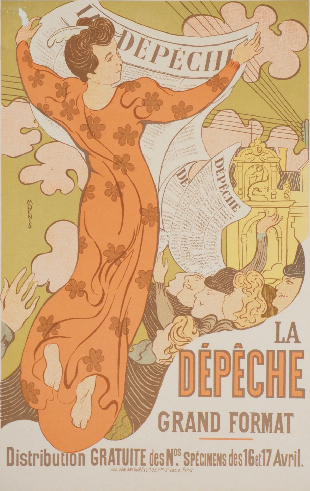Maurice DENIS (1870-1943) An avid reader (La Dépêche), 1897 Original lithograph [...]