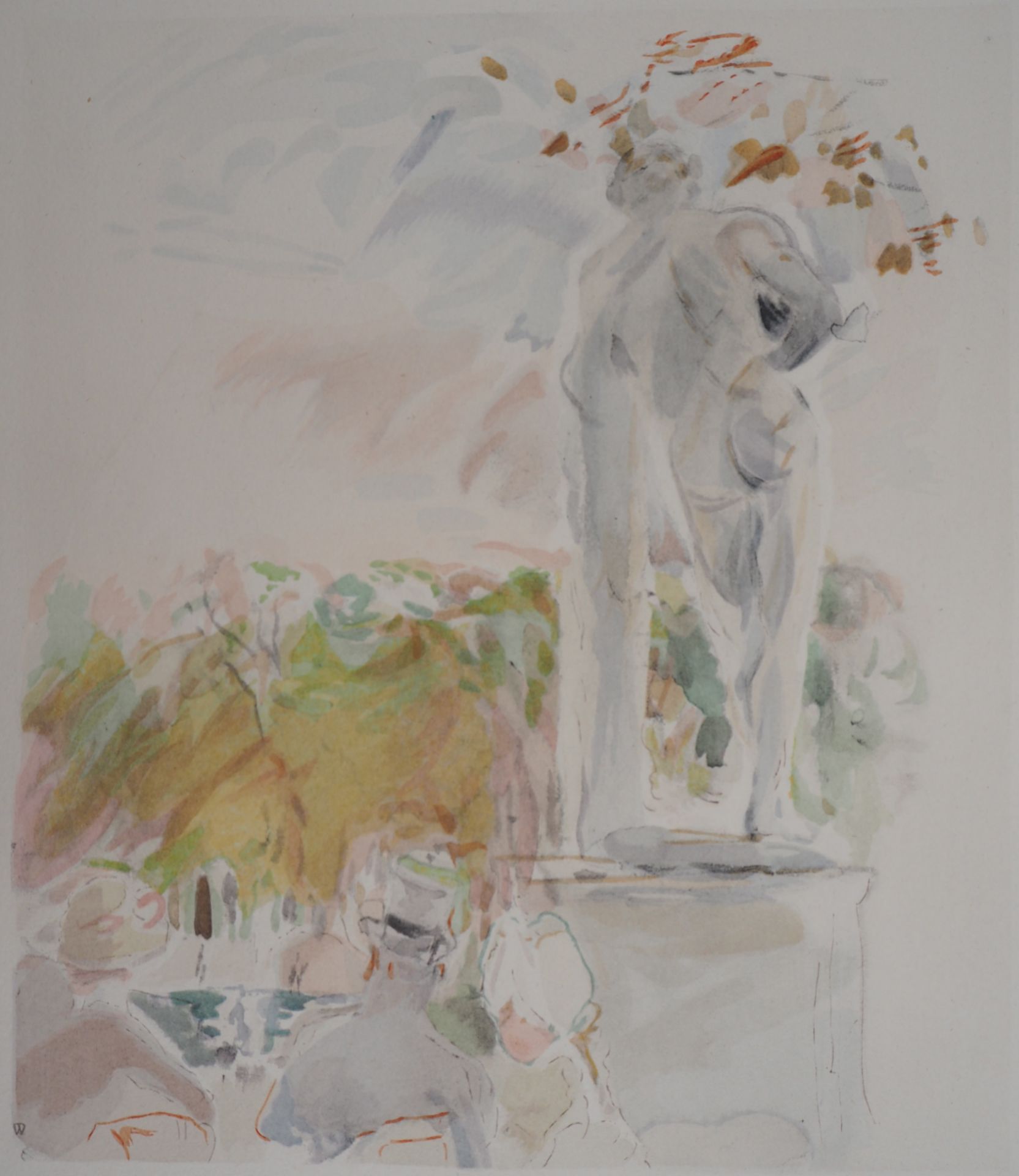 Berthe Morisot (after) Au Jardin des Tuileries, 1946 Lithograph enhanced with [...]