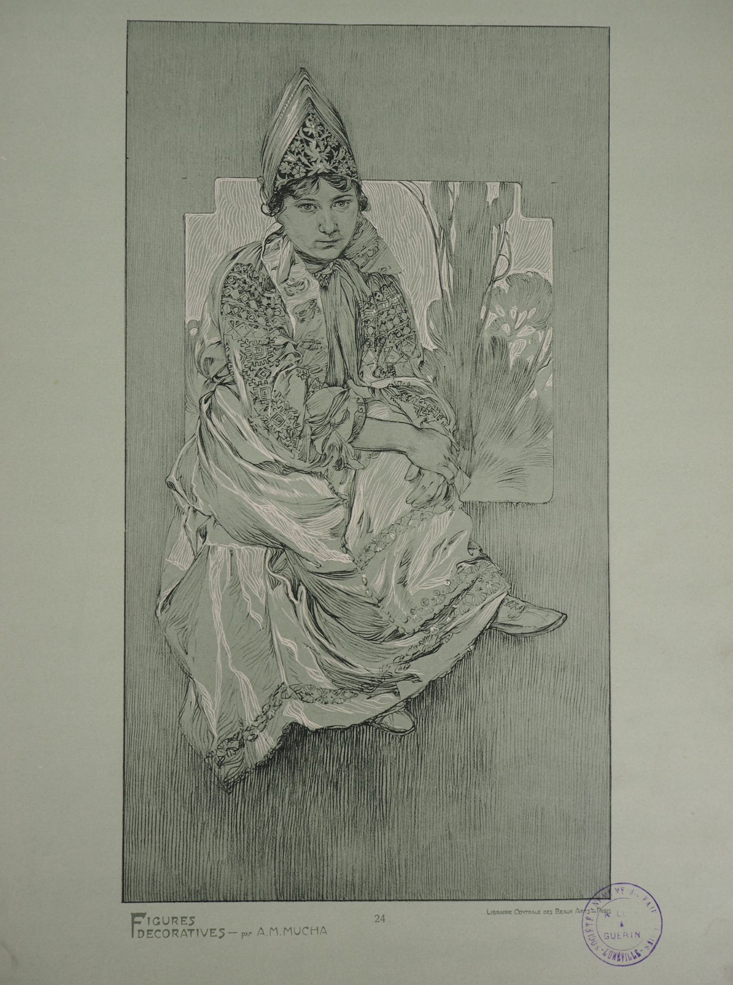 Alphonse MUCHA Woman in traditional outfit, 1902 Lithograph Signed in the plate On [...] - Bild 2 aus 4