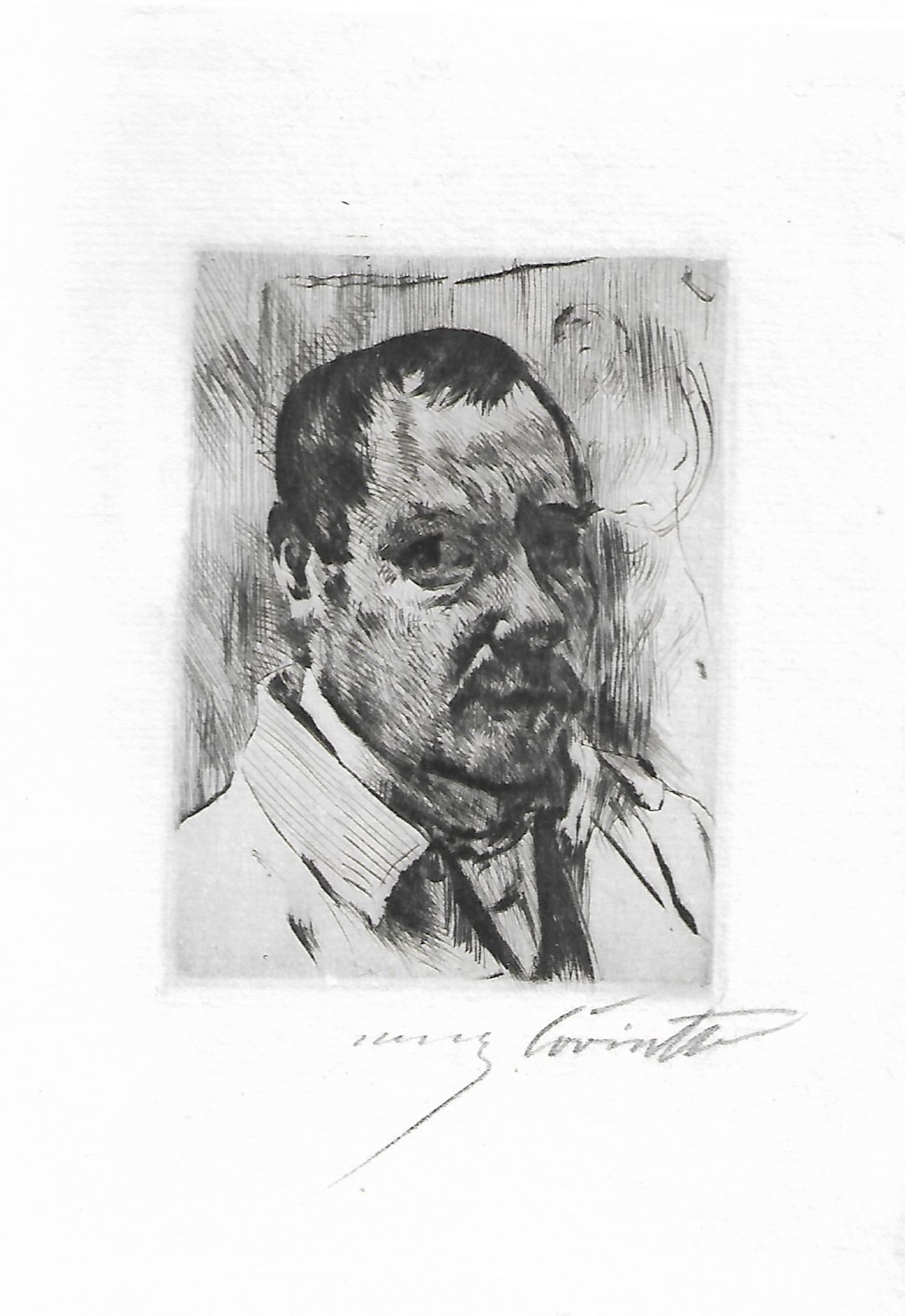 Lovis CORINTH Self-Portrait (Selbstbildnis) (1914) Signed engraving 11.7 x 8.9 cm); [...] - Bild 2 aus 2