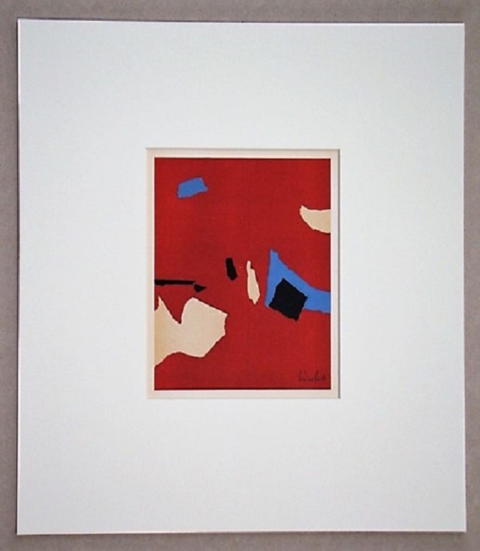 NICOLAS DE STAËL (after) Composition sur fond rouge, 1958 Lithograph in colours on [...] - Bild 2 aus 6