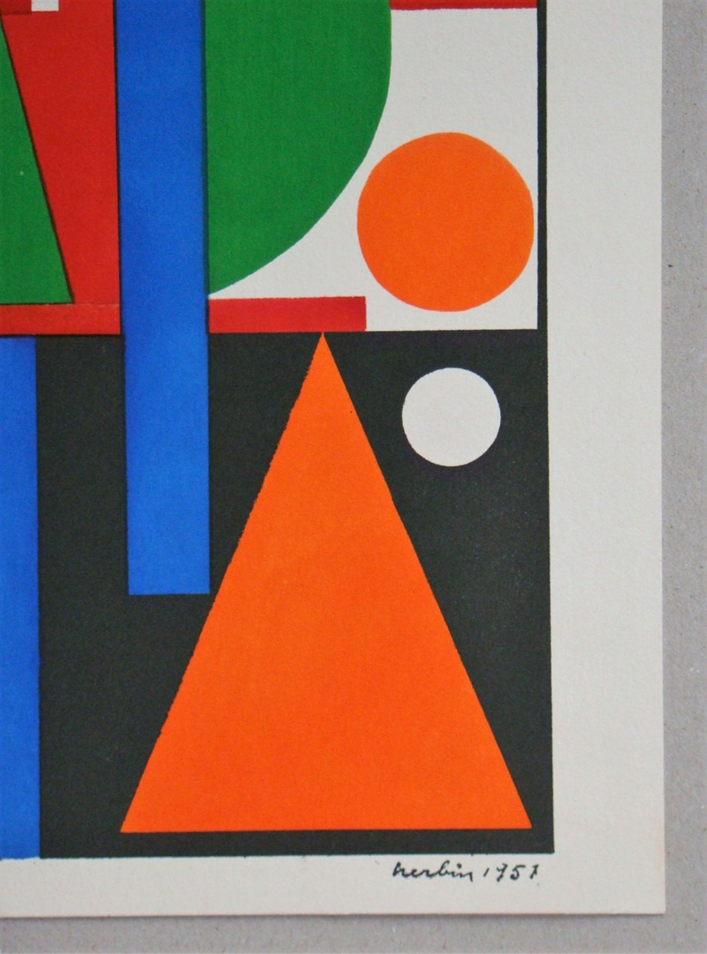 Auguste Herbin Oui, 1951 Edition stencil in 6 colours on vellum paper. Signed, dated [...] - Bild 11 aus 14