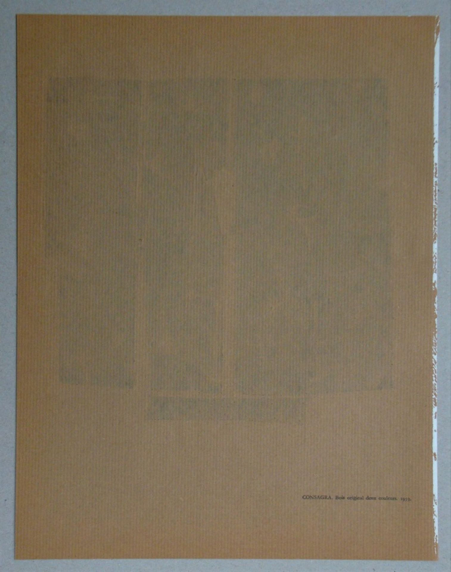 PIETRO CONSAGRA Original wood engraving in 2 colour on thin brown paper. Especially [...] - Bild 8 aus 9